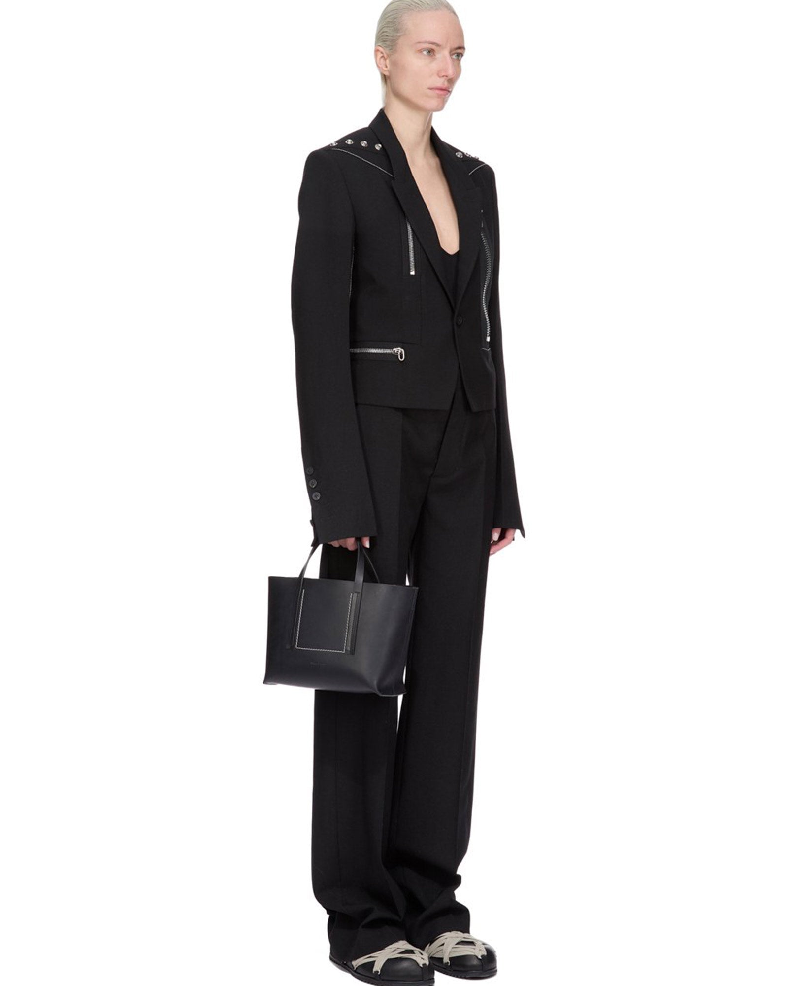 RICK OWENS・リック オウエンス - ハンドバッグ MINI SHOPPER / BLACK