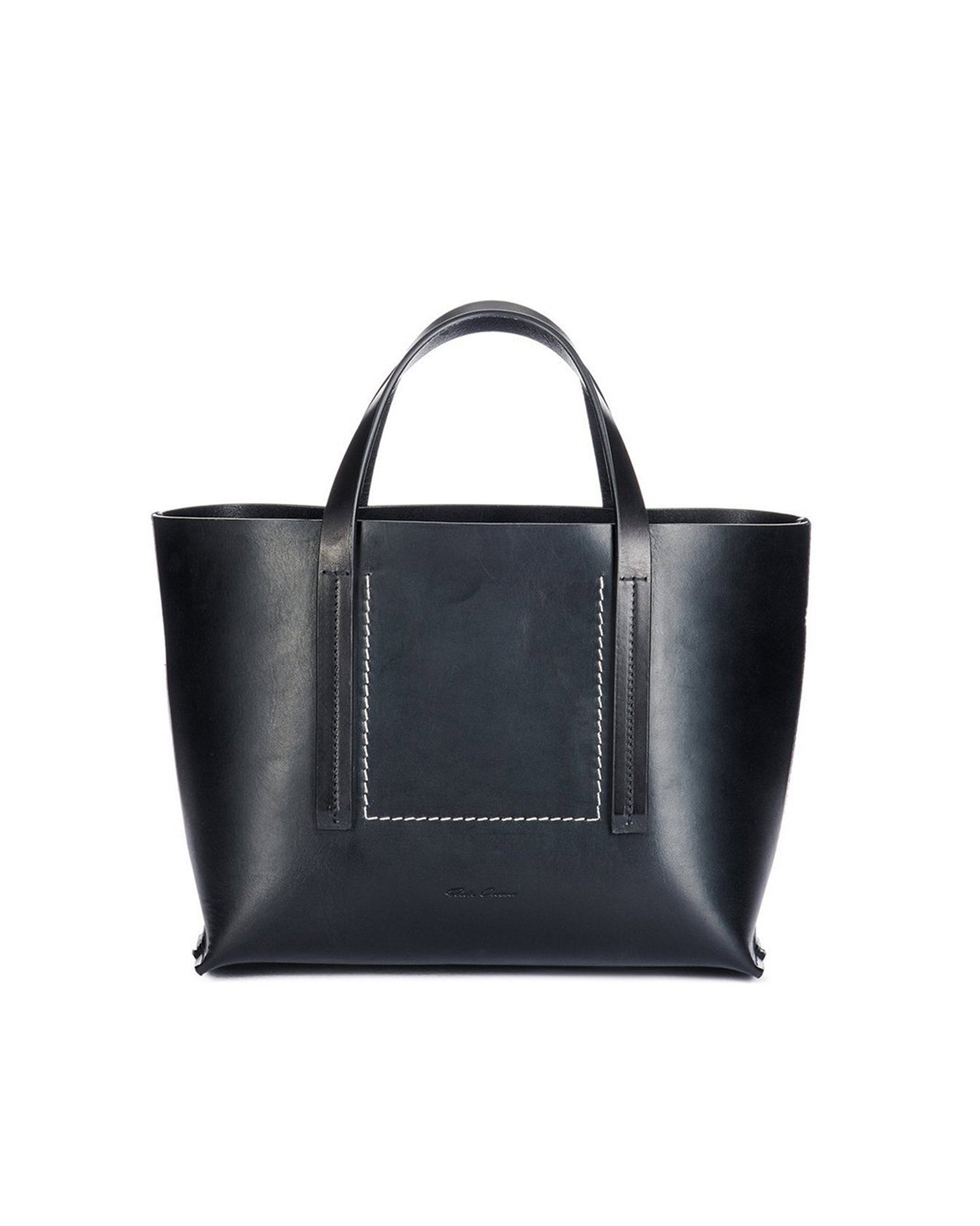 RICK OWENS・リック オウエンス - ハンドバッグ MINI SHOPPER / BLACK