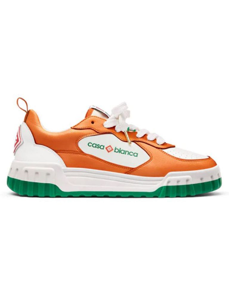 TENNIS COURT SNEAKER / ORANGE/WHITE