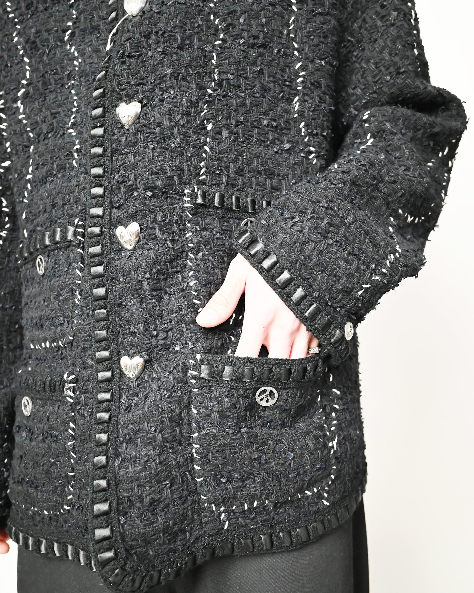 READYMADE・readymade -  TWEED HOBO JACKET / BLACK