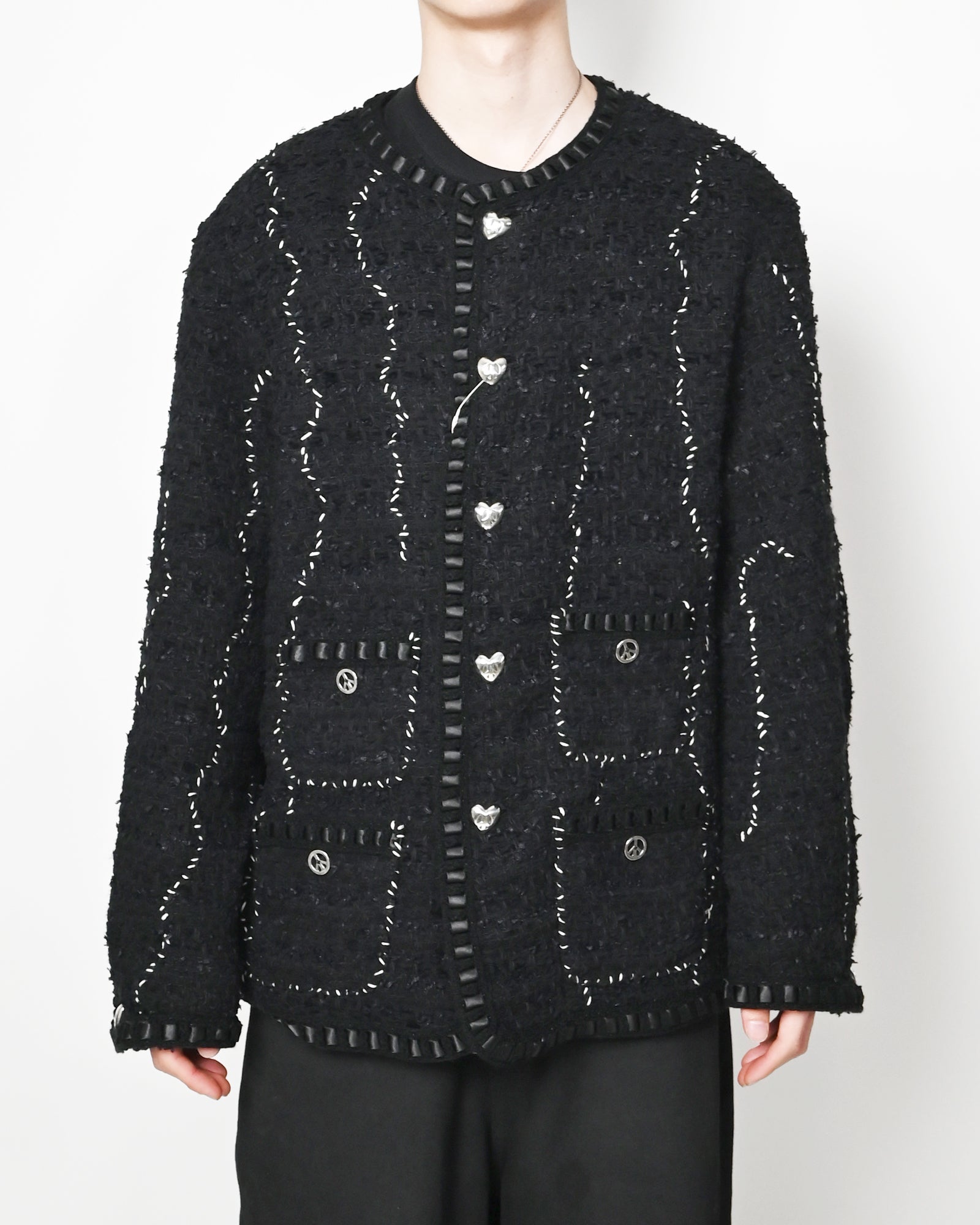 READYMADE・readymade -  TWEED HOBO JACKET / BLACK