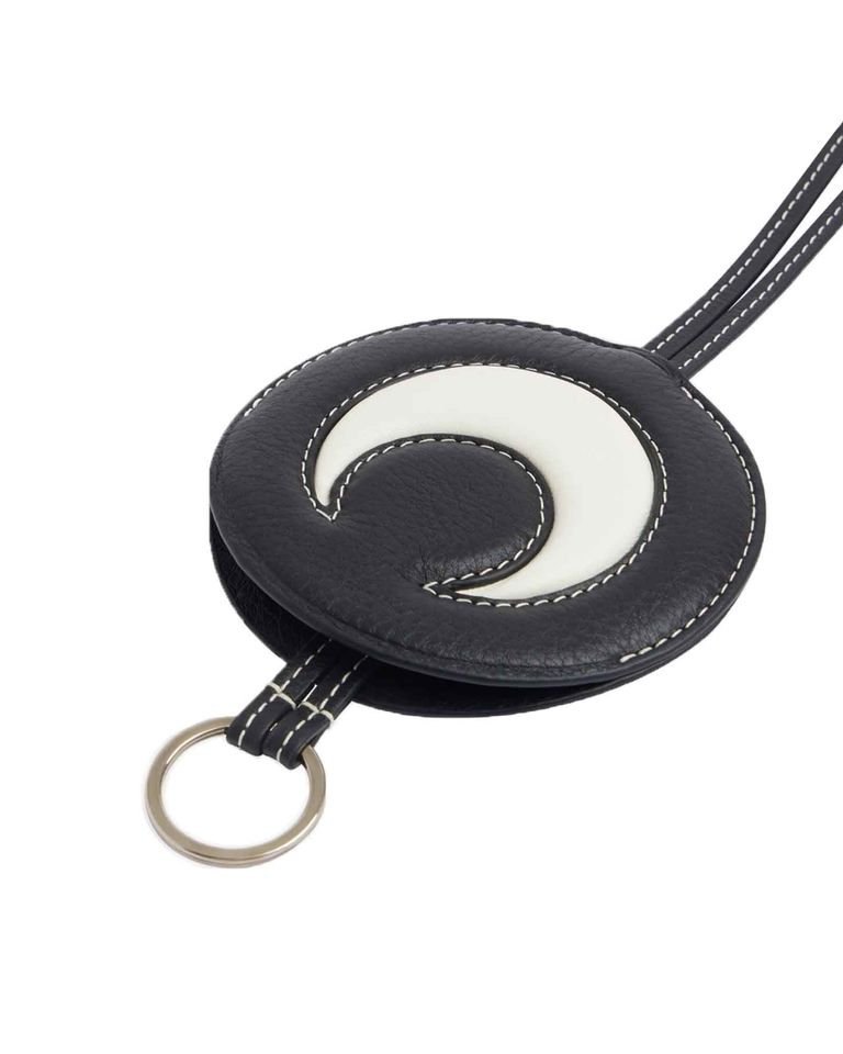 Marine Serre・marine cell -  VEGETABLE TANNED LEATHER KEY HOLDER / BLACK