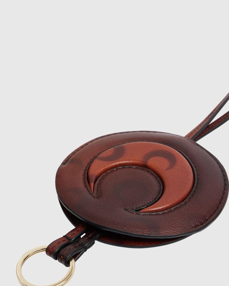 Marine Serre・マリーン・セル - キーチェーン VEGETABLE TANNED LEATHER KEY HOLDER / RED