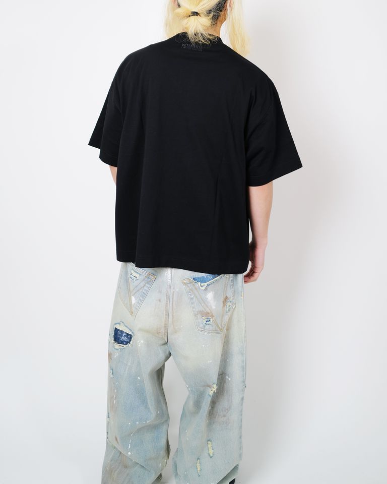 VETEMENTS・Vetements -  VET CROPPED CROPPED BOXY T-SHIRT  / BLACK