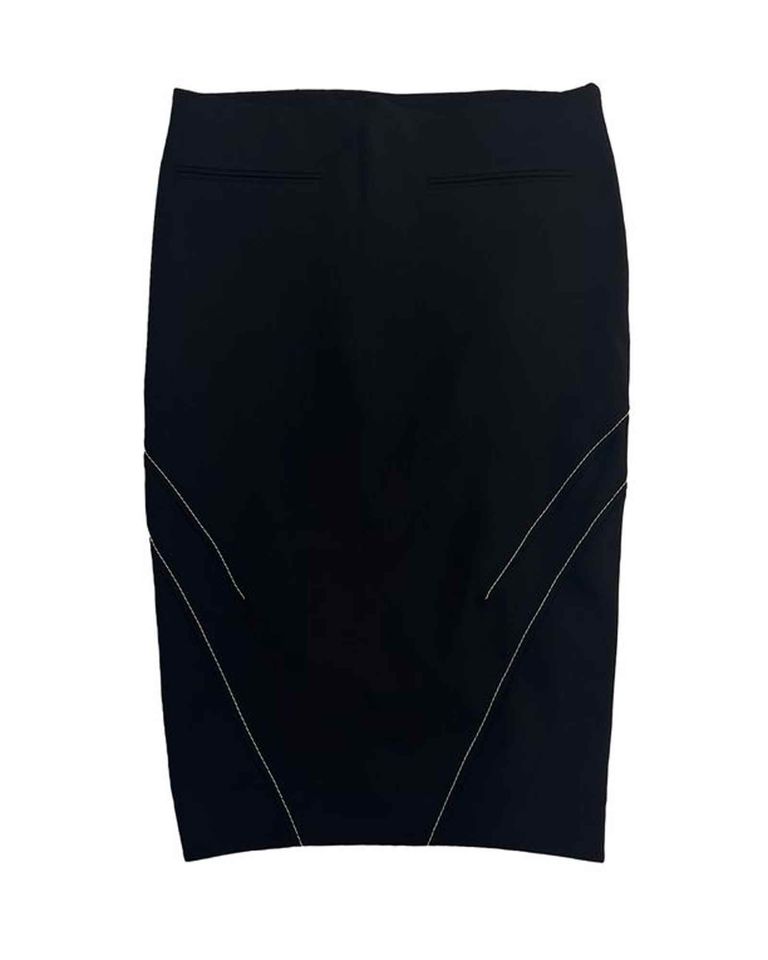 Marine Serre・marine cell -  VIRGIN WOOL TAILORED SKIRT / BLACK