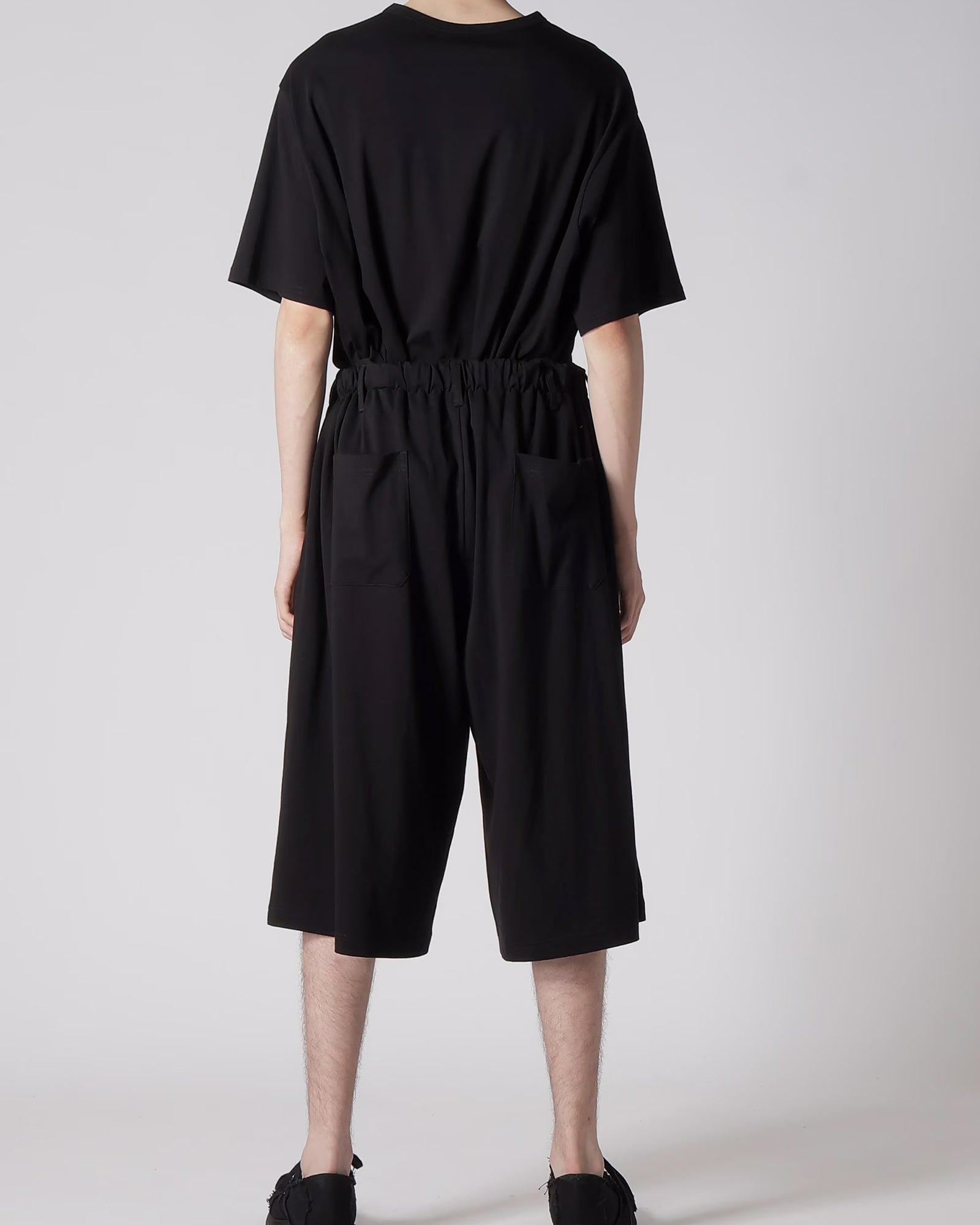 Yohji Yamamoto・ヨウジ ヤマモト - ハーフ・ショートパンツ TUFCOT C/L JERSEY HALF PANTS A / BLACK
