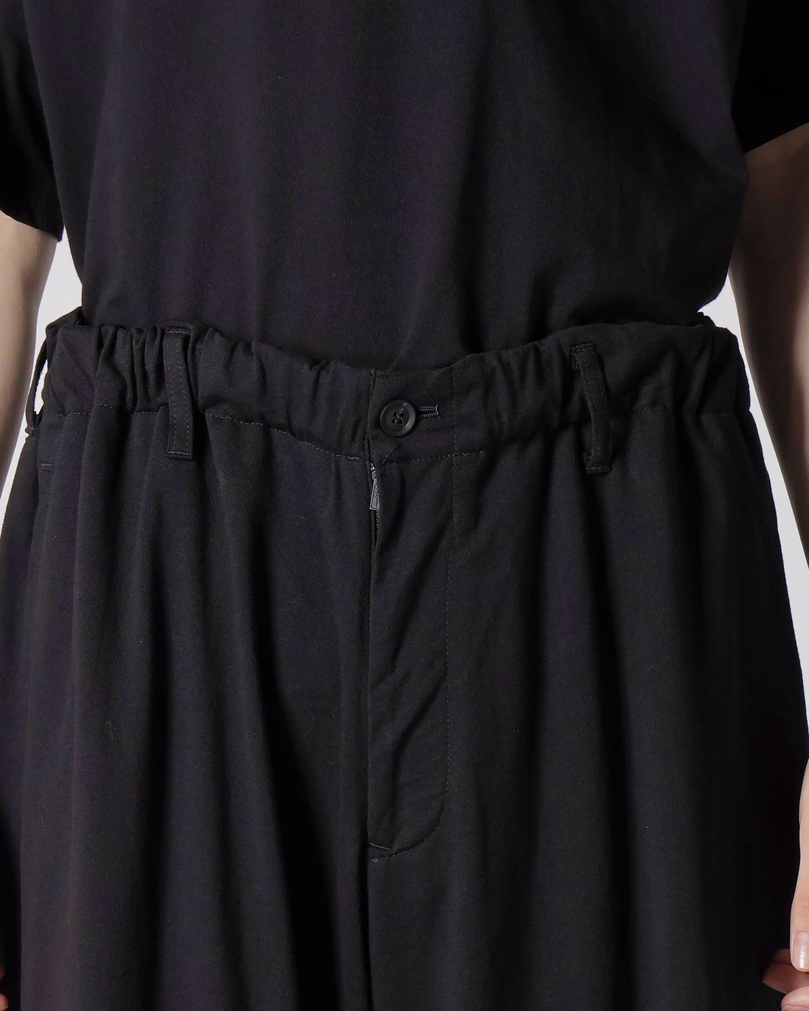 Yohji Yamamoto・ヨウジ ヤマモト - ハーフ・ショートパンツ TUFCOT C/L JERSEY HALF PANTS A / BLACK