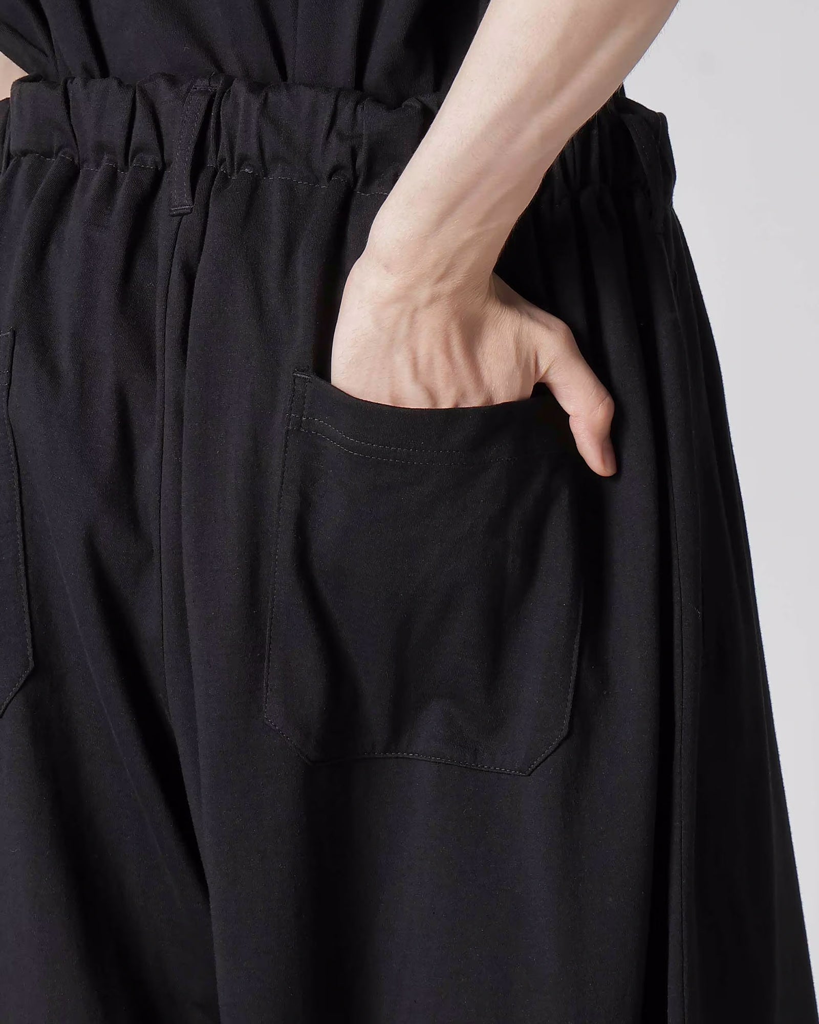 Yohji Yamamoto・ヨウジ ヤマモト - ハーフ・ショートパンツ TUFCOT C/L JERSEY HALF PANTS A / BLACK
