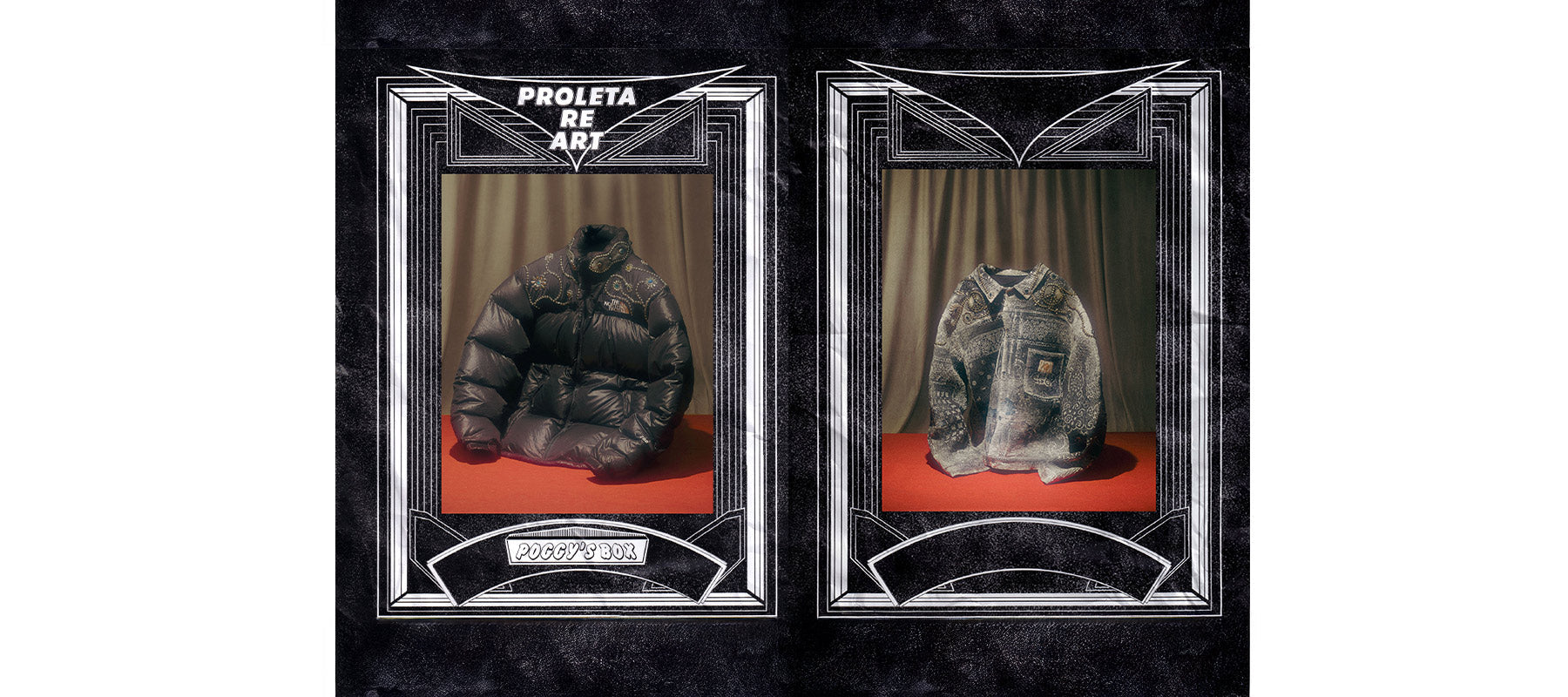 PROLETA RE ART｜POGGY'S BOX限定発売となる「STUDS CUSTOMIZED VINTAGE DOWN JACKET」と「UROBOROSジャケット」を発売致します。