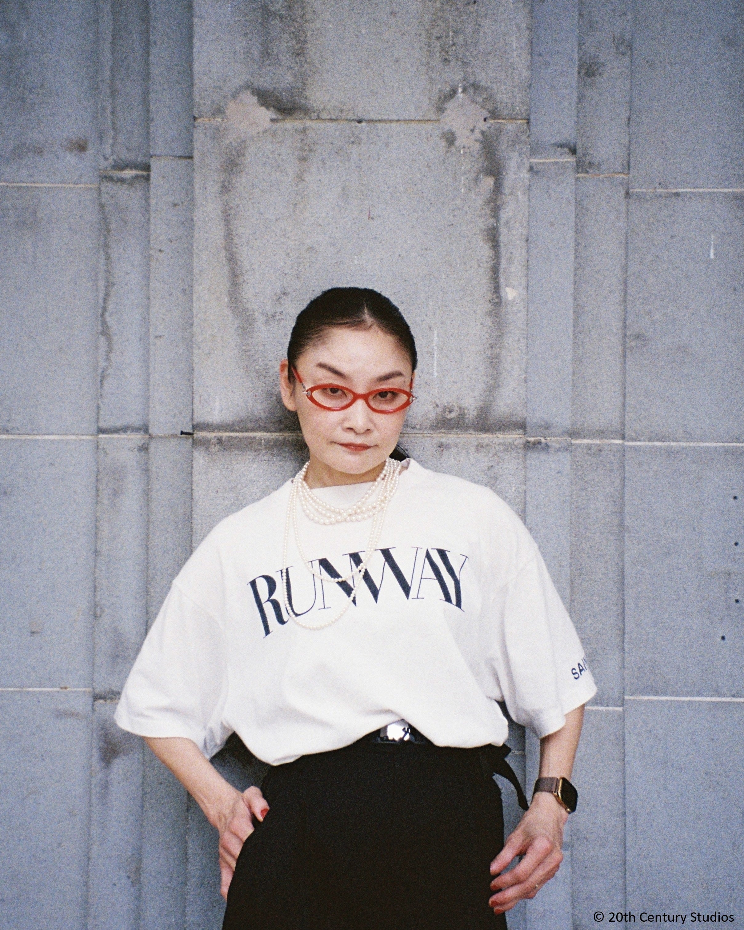 トップス SAINT Mxxxxxx TDWP_SS TEE/RUNWAY SAINT M××××××(セントマイケル) AW26 TDWP_SS TEE/RUNWAY / WHITE