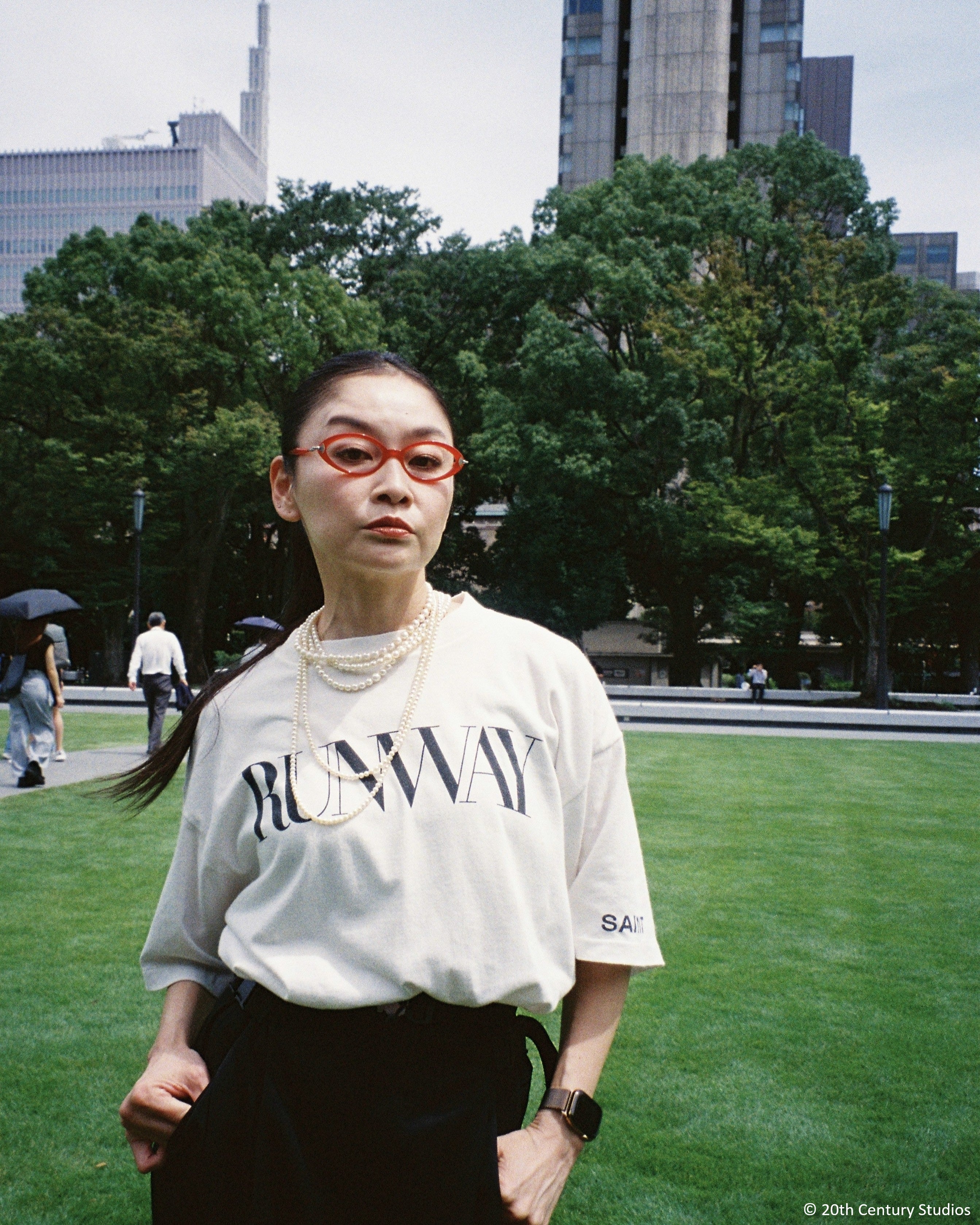 トップス SAINT Mxxxxxx TDWP_SS TEE/RUNWAY SAINT M××××××(セントマイケル) AW26 TDWP_SS TEE/RUNWAY / WHITE