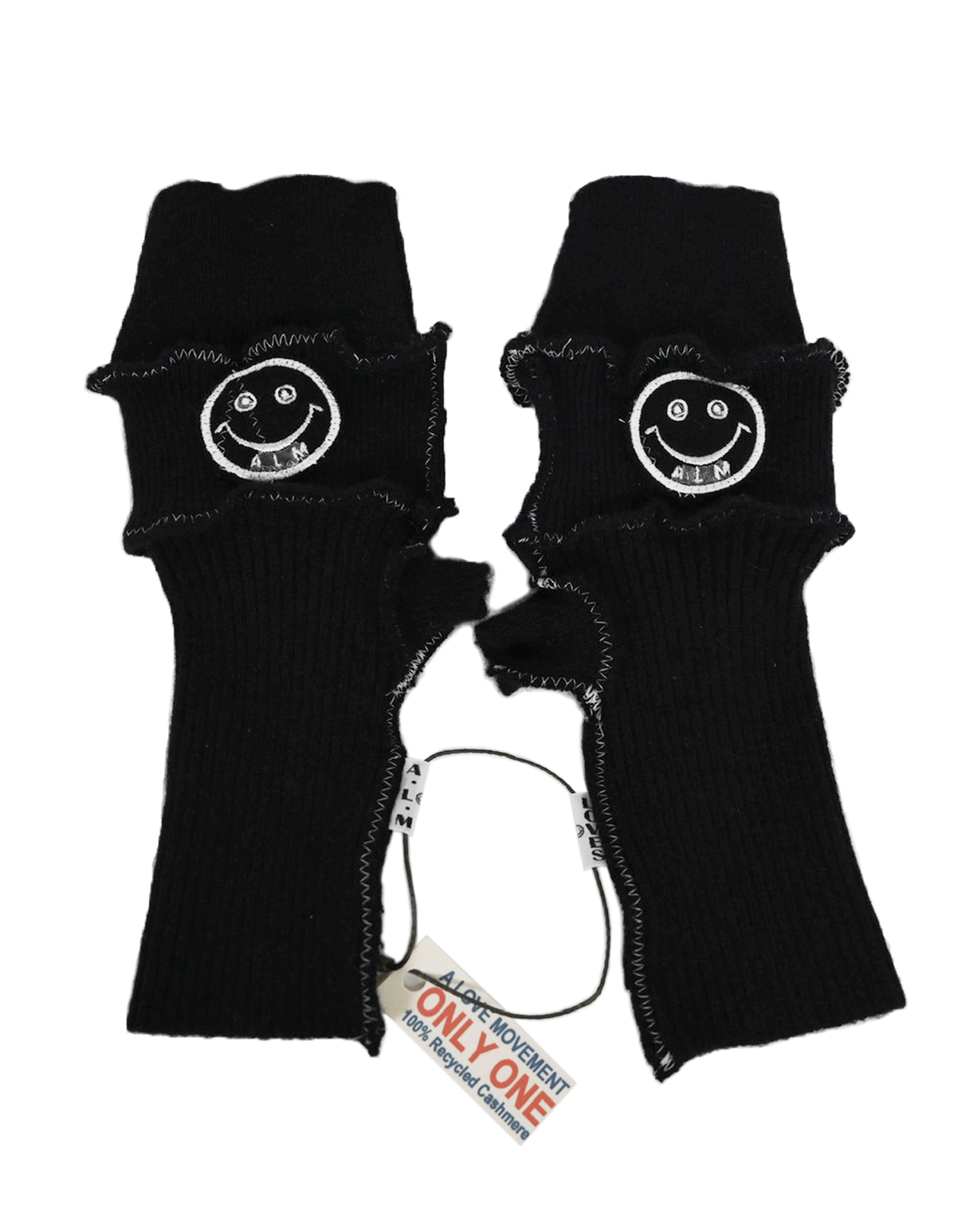 CASHMERE GLOVES 12 / BLACK