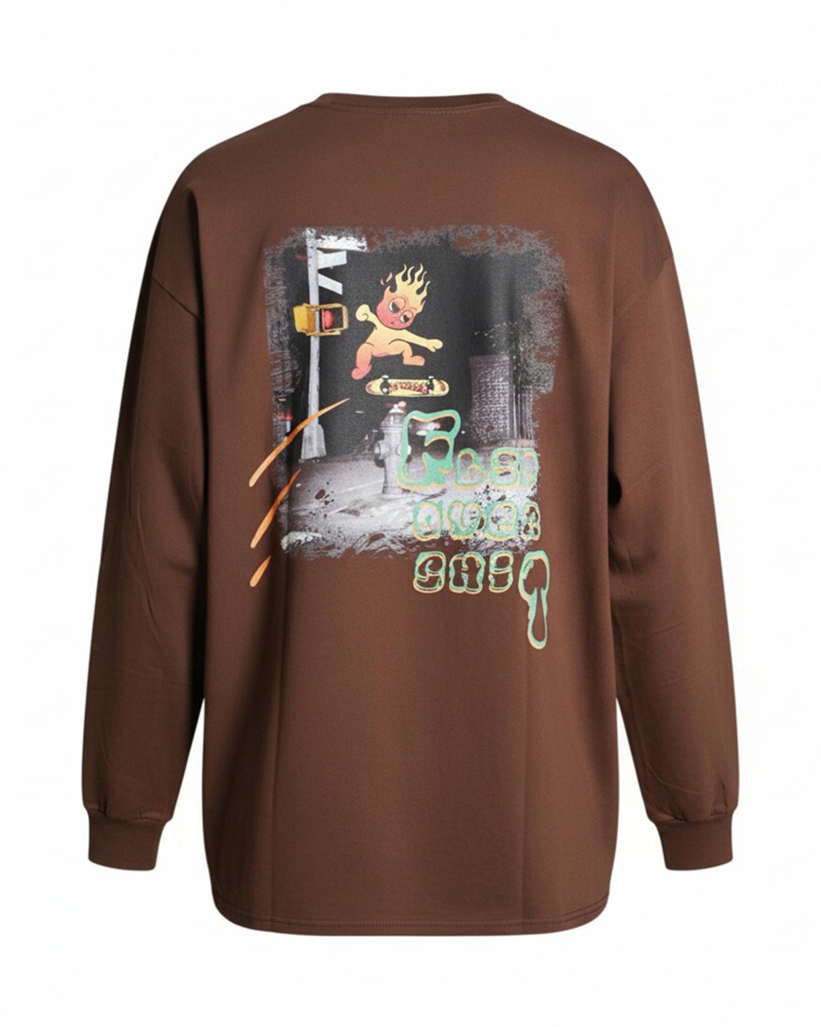 CVTVLIST・カタリスト - L/S Tシャツ FLIP LONGSLEEVE TEE / BROWN