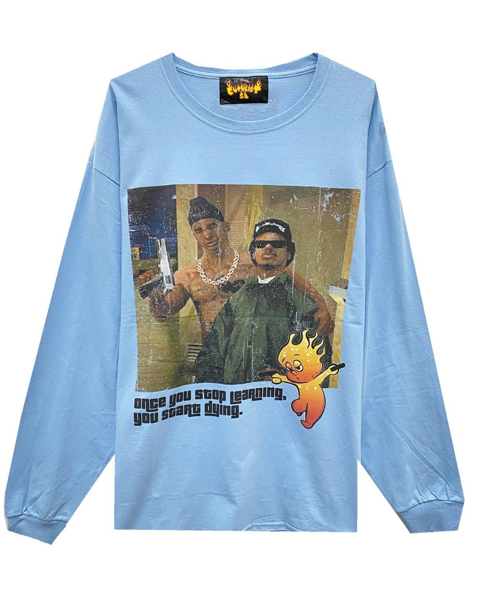 GUNS LONGSLEEVE TEE / BLUE