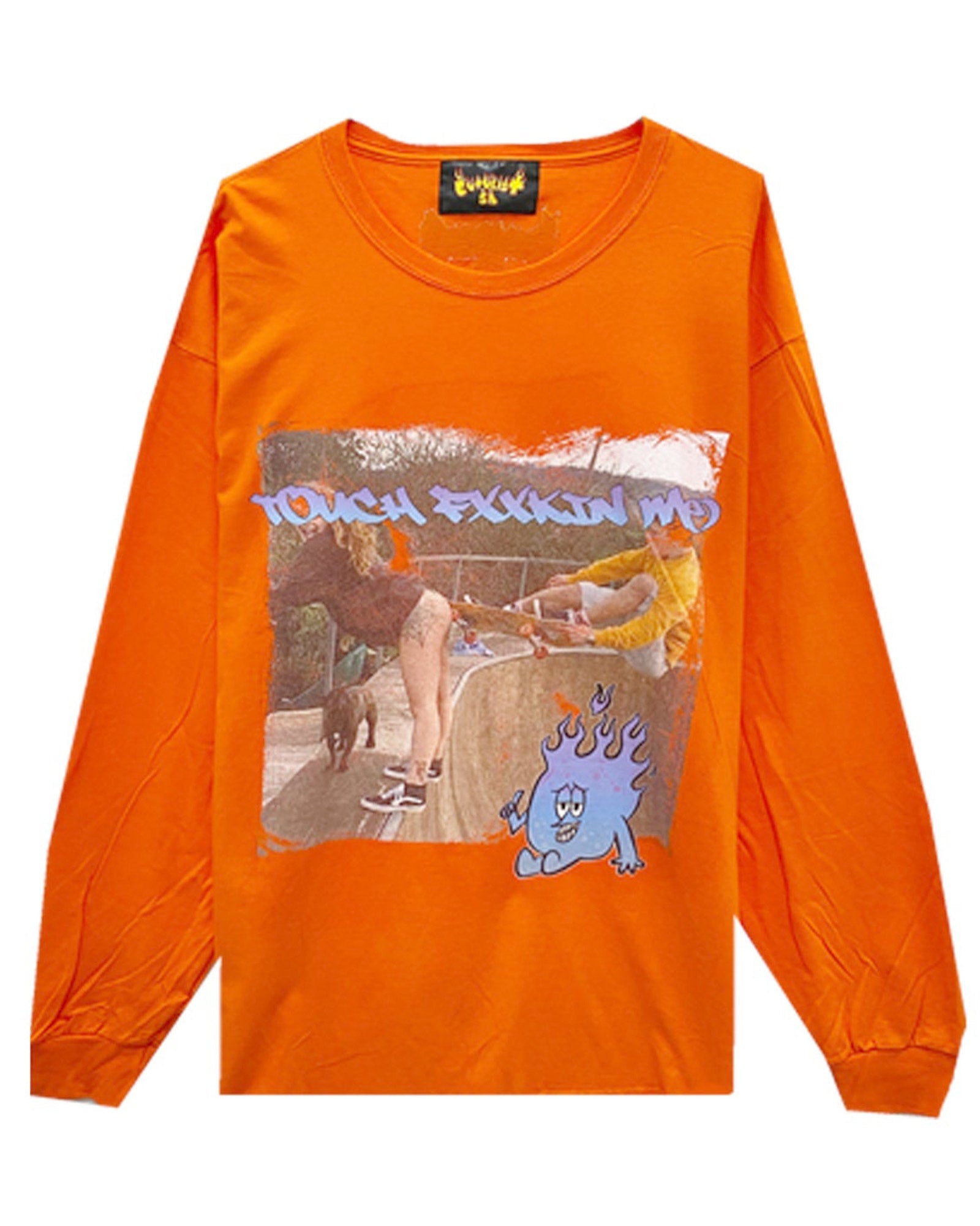 CVTVLIST・カタリスト - L/S Tシャツ TOUCH ME LONGSLEEVE TEE / ORANGE