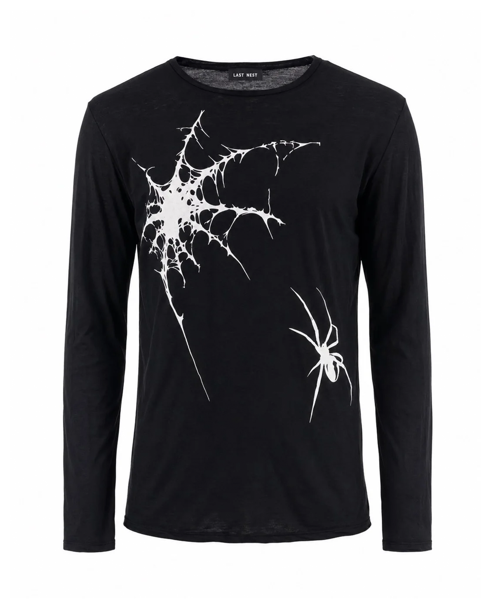 SPIDER WEB SEE-THROUGH L/S T-SHIRT / BLACK
