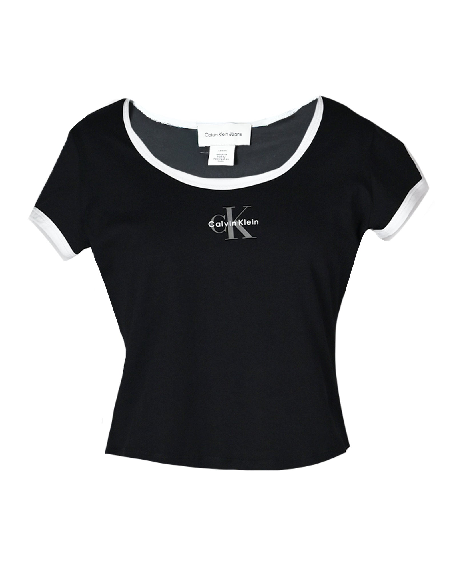Calvin Klein・カルバン クライン - トップス SS MONOLOGO SCOOP NK BABY TEE / BLACK