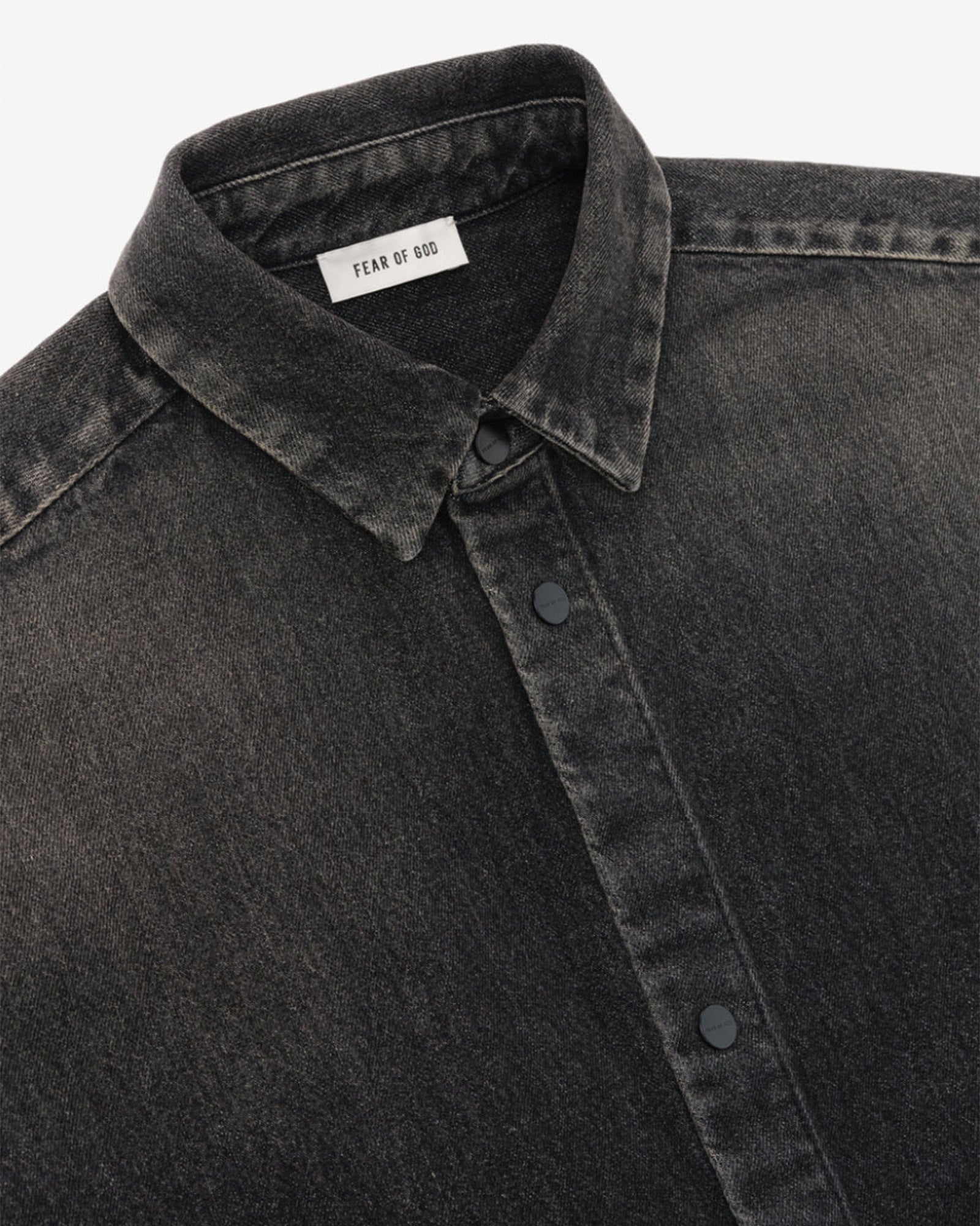 FEAR OF GOD・フィア オブ ゴット - シャツ SNAP FRONT DENIM OVERSHIRT / BLACK