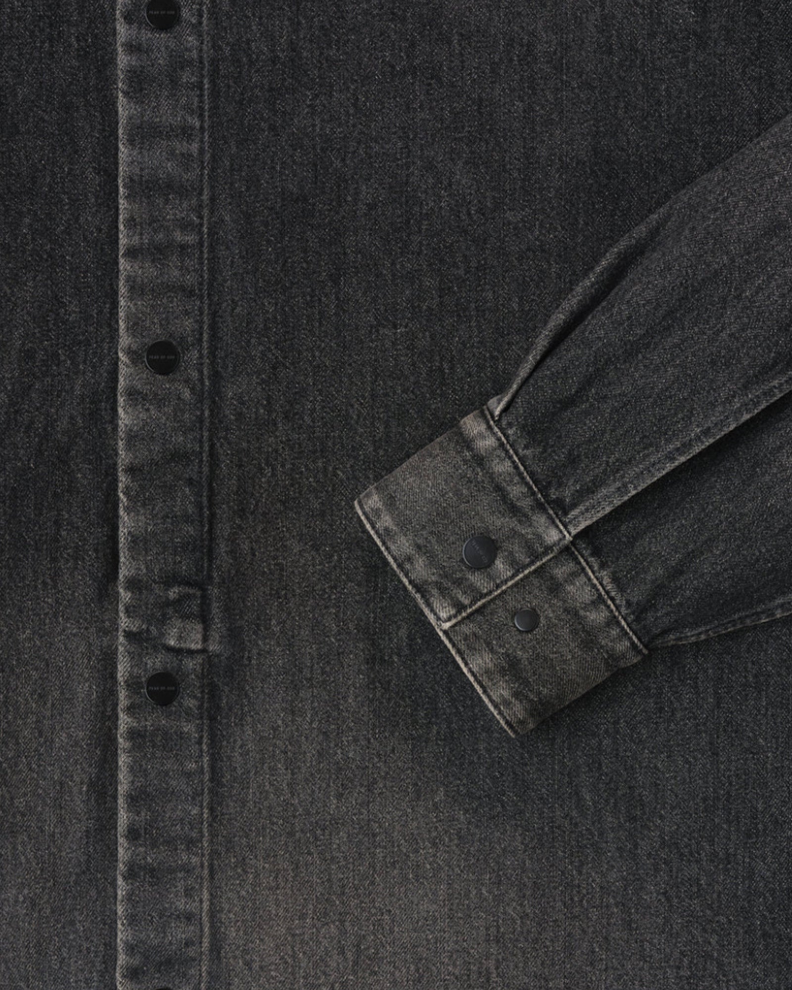FEAR OF GOD・フィア オブ ゴット - シャツ SNAP FRONT DENIM OVERSHIRT / BLACK