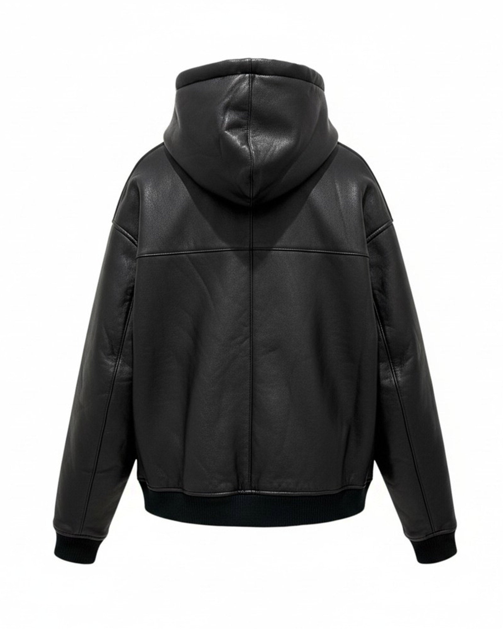 LAST NEST・ラストネスト - パーカー・フーディ FAUX LEATHER BOA HOODIE / BLACK