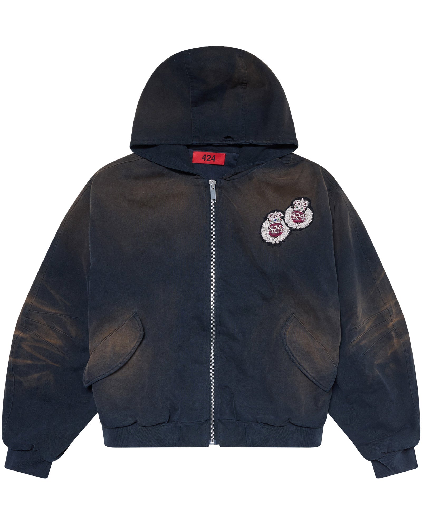 ACADEMY HOODED BOMBER / VINTAGE BLACK
