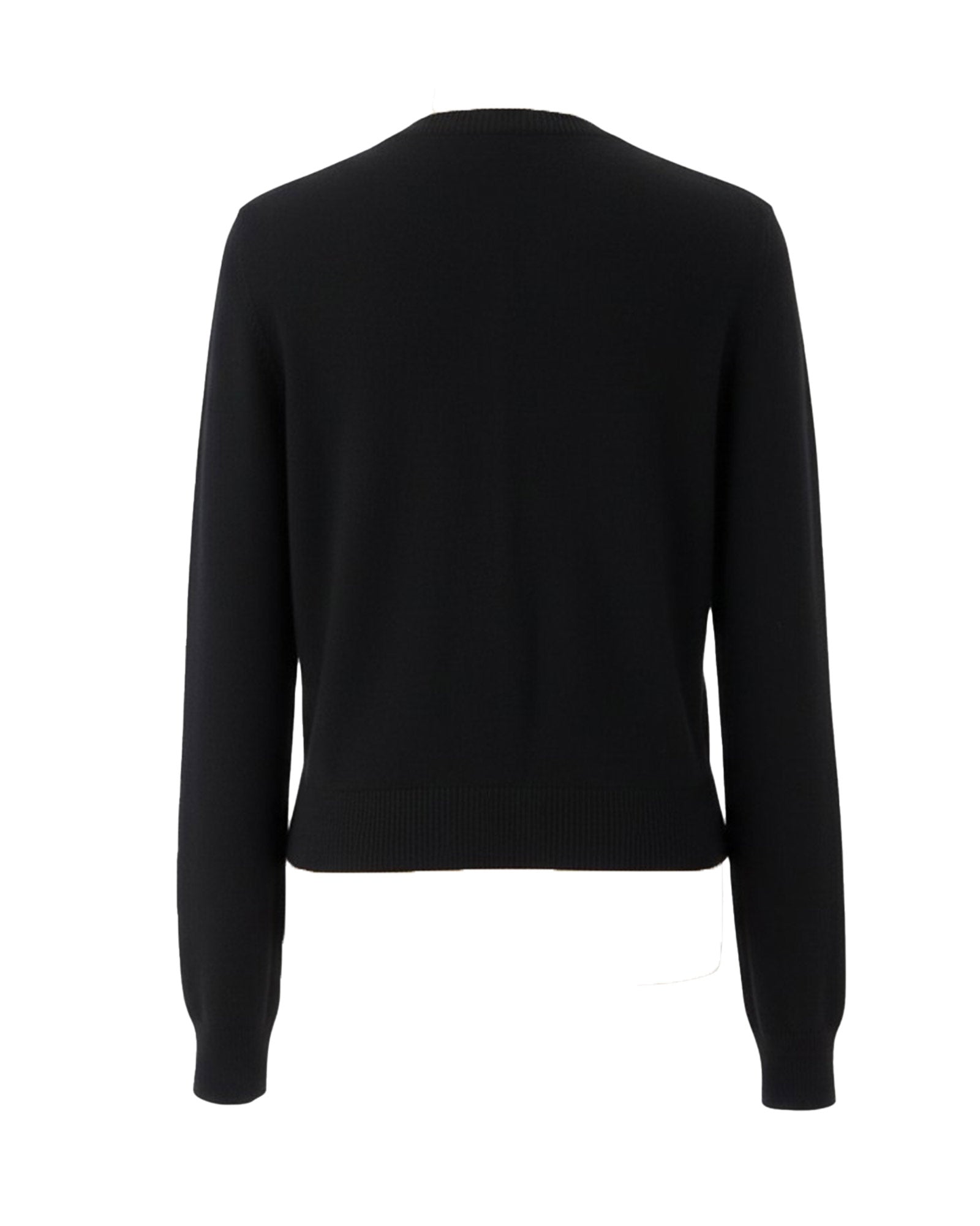 Marine Serre・marine cell -  MERINO WOOL KNIT MAXI CARDIGAN / BLACK