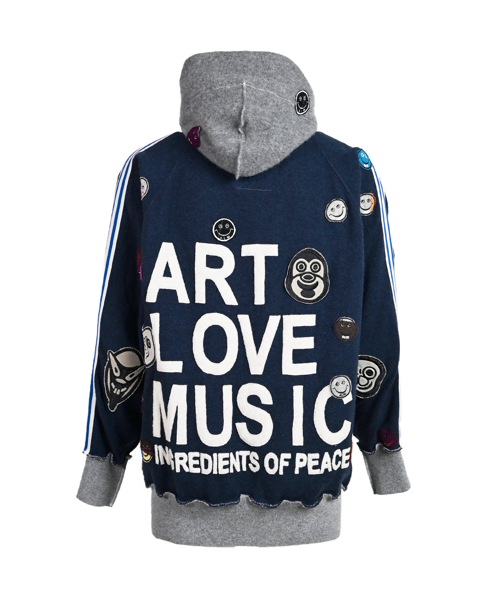 A LOVE MOVEMENT・ア・ラブ・ムーブメント - パーカー・フーディ ALM RECYCLE CASHMERE ZIPUP HOODIE / NAVY