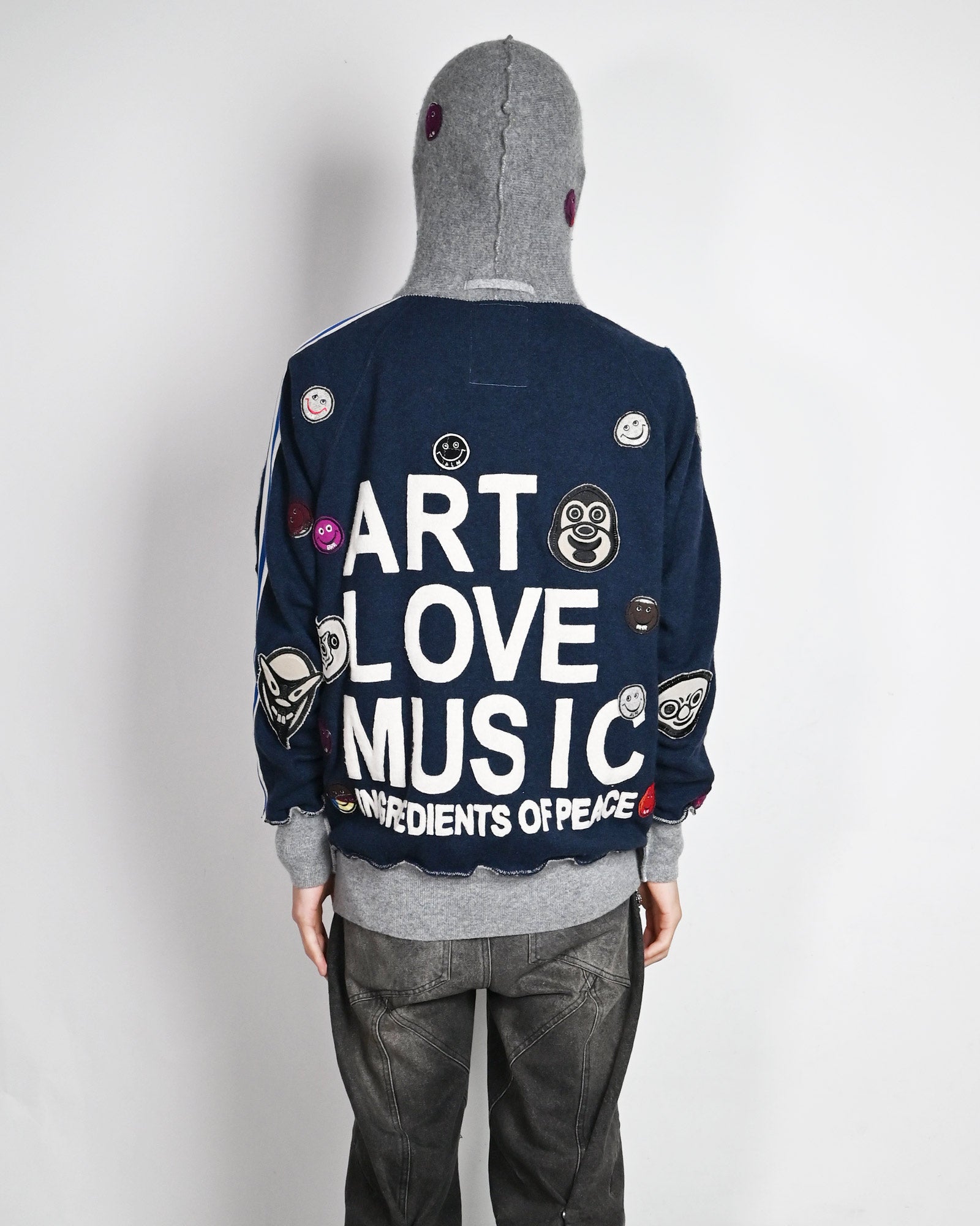 A LOVE MOVEMENT・ア・ラブ・ムーブメント - パーカー・フーディ ALM RECYCLE CASHMERE ZIPUP HOODIE / NAVY