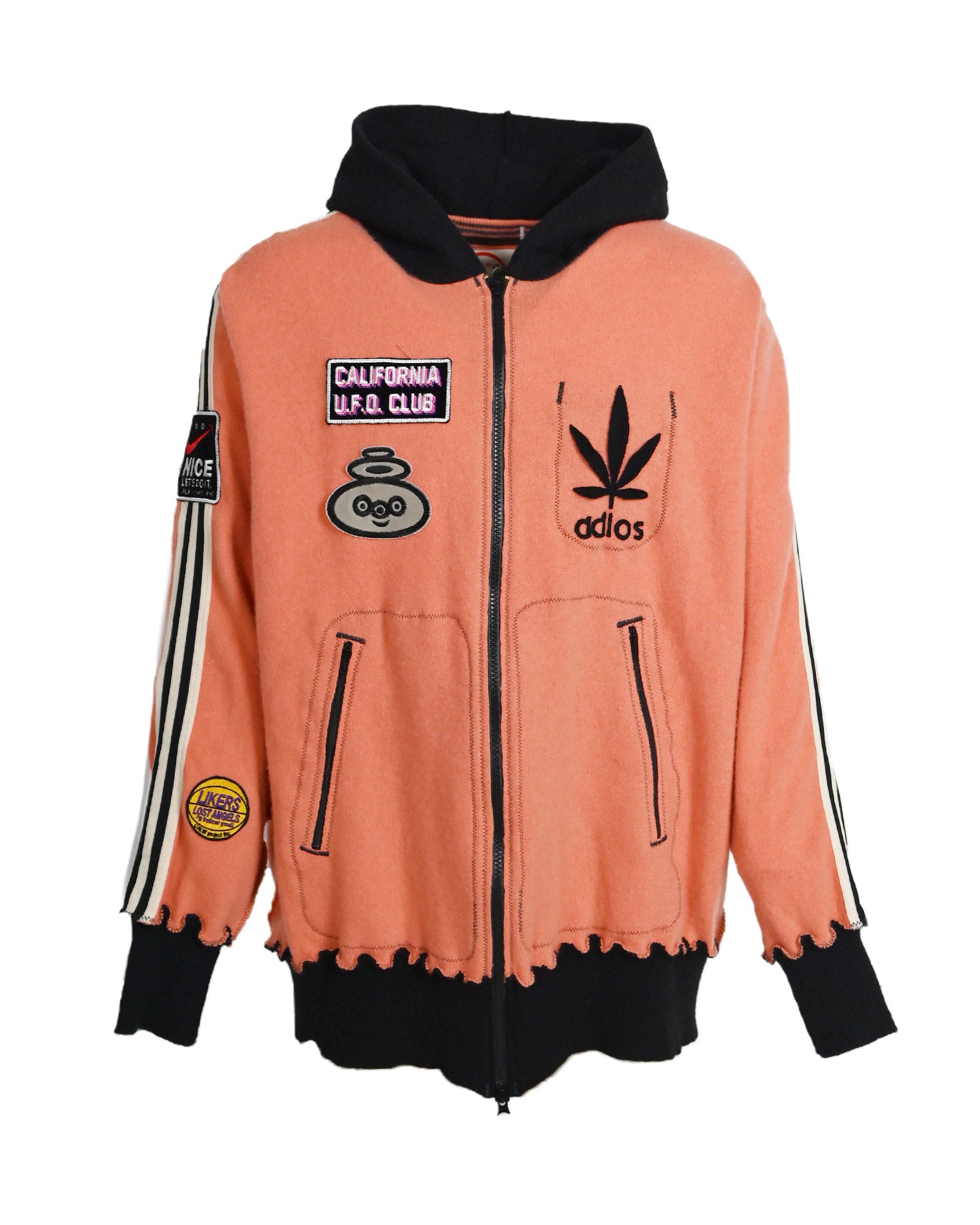 ALM RECYCLE CASHMERE ZIPUP HOODIE / ORANGE