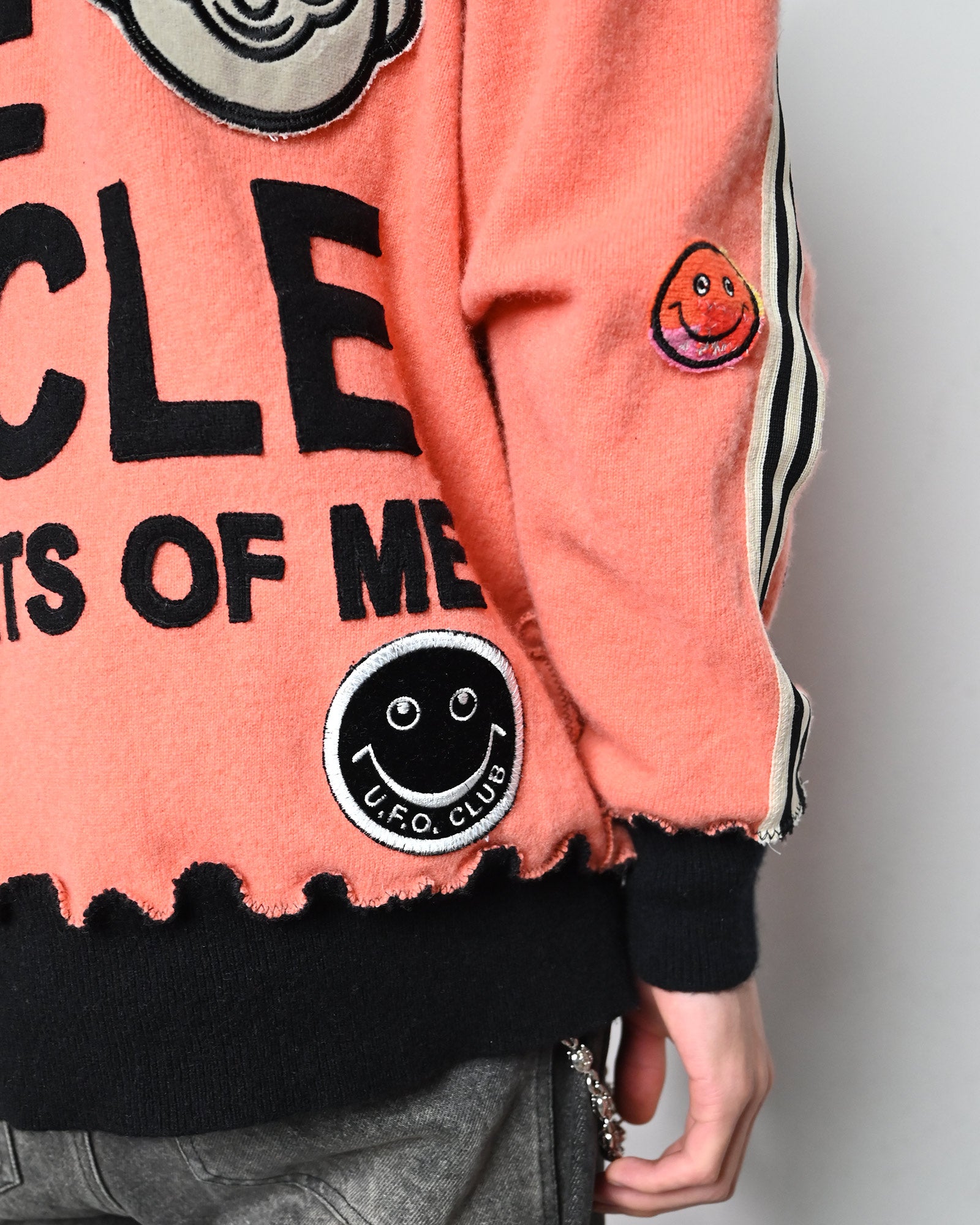 A LOVE MOVEMENT・ア・ラブ・ムーブメント - パーカー・フーディ ALM RECYCLE CASHMERE ZIPUP HOODIE / ORANGE