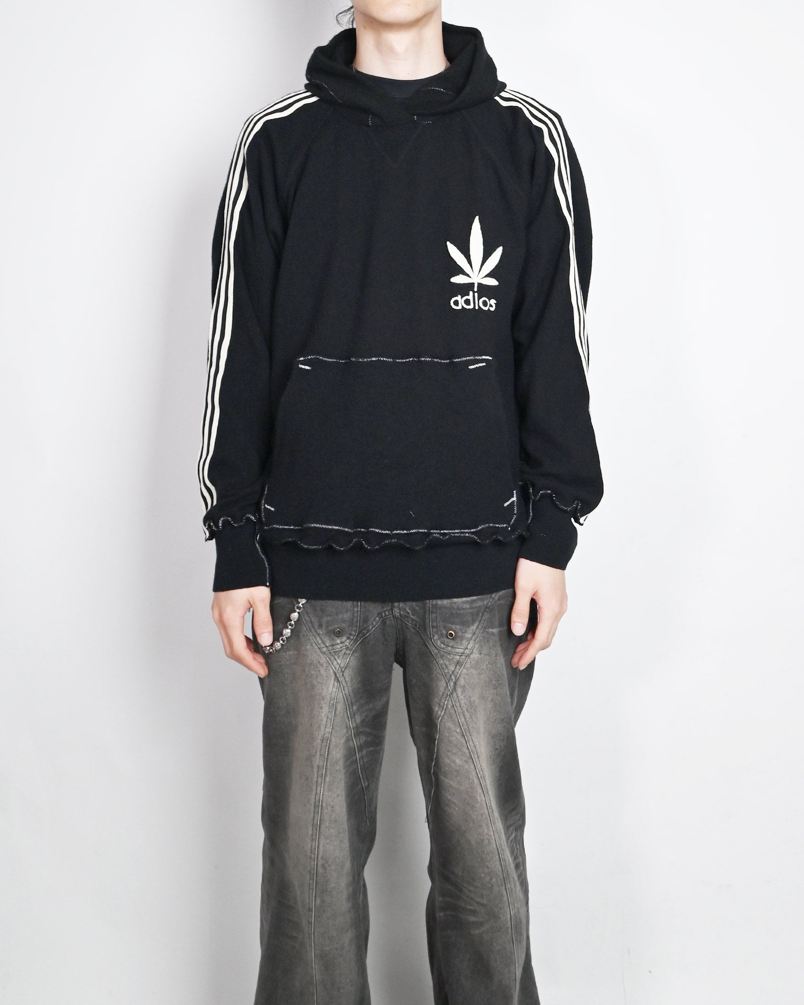 A LOVE MOVEMENT・ア・ラブ・ムーブメント - パーカー・フーディ ALM RECYCLE CASHMERE HOODIE / BLACK