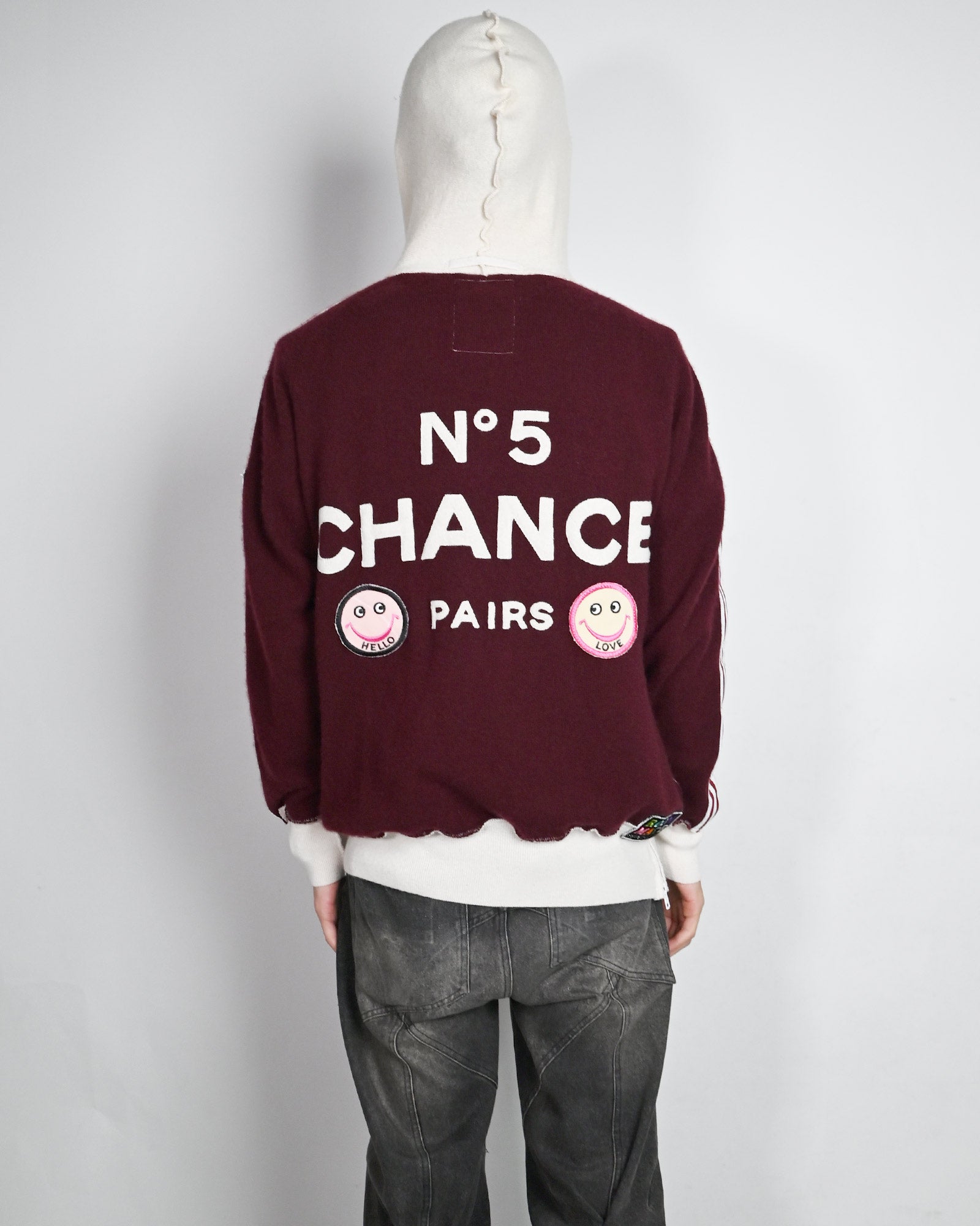 A LOVE MOVEMENT・ア・ラブ・ムーブメント - パーカー・フーディ ALM RECYCLE CASHMERE HOODIE / BARGUNDY