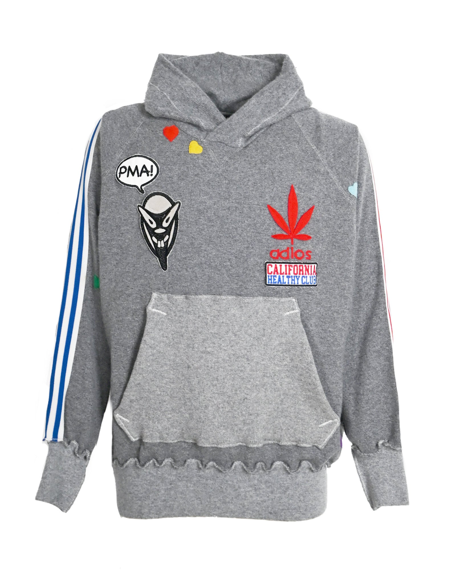 ALM RECYCLE CASHMERE HOODIE / GREY