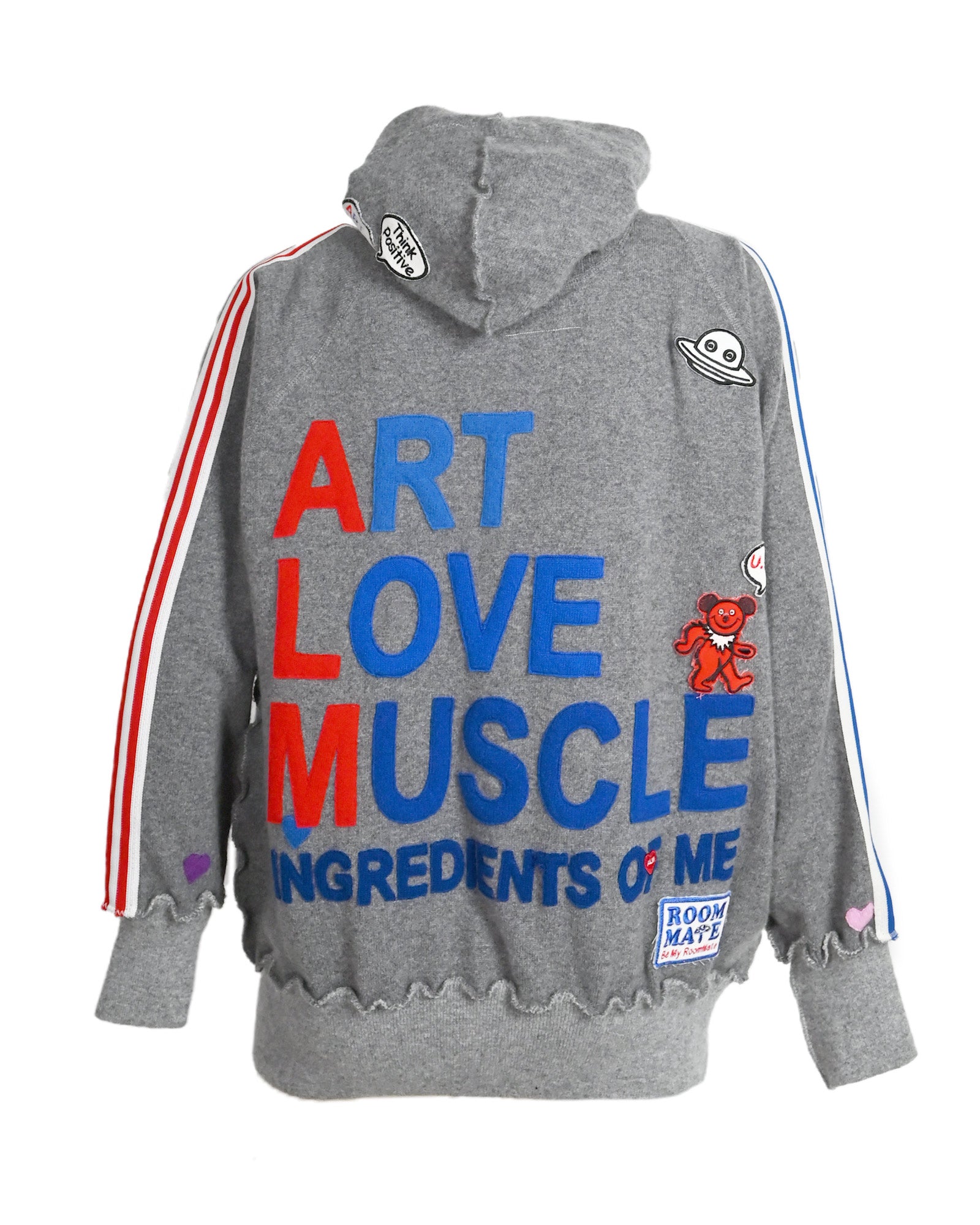 A LOVE MOVEMENT・ア・ラブ・ムーブメント - パーカー・フーディ ALM RECYCLE CASHMERE HOODIE / GREY