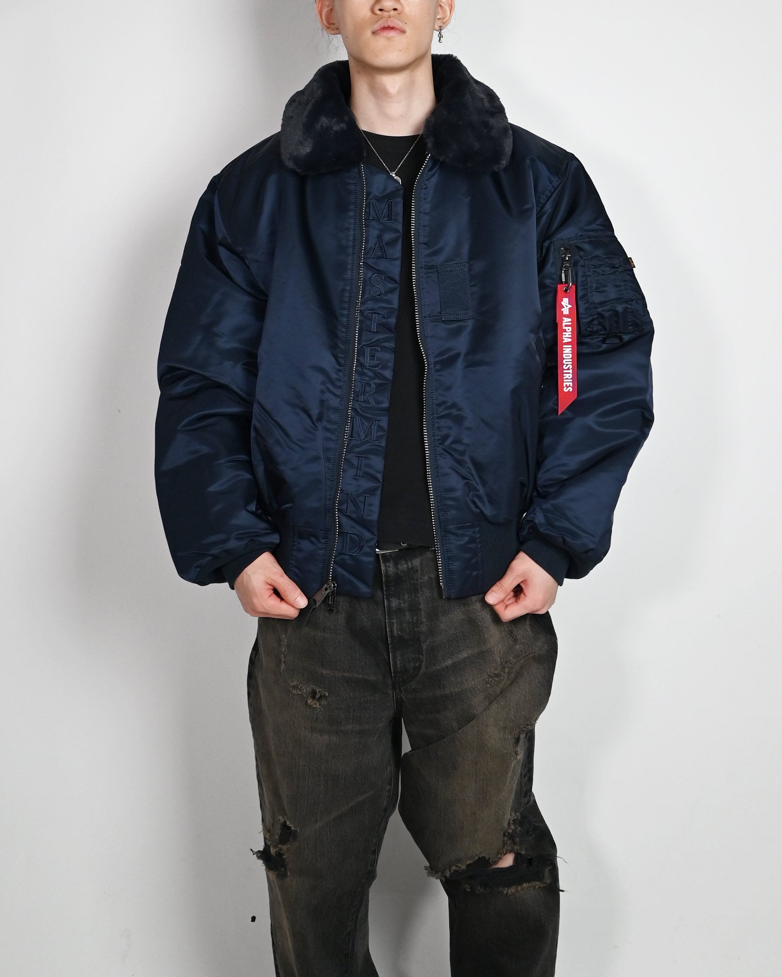 mastermind・マスターマインド - ジャケット ALPHA INDUSTRIES R-15 FLIGHT JACKT / NAVY