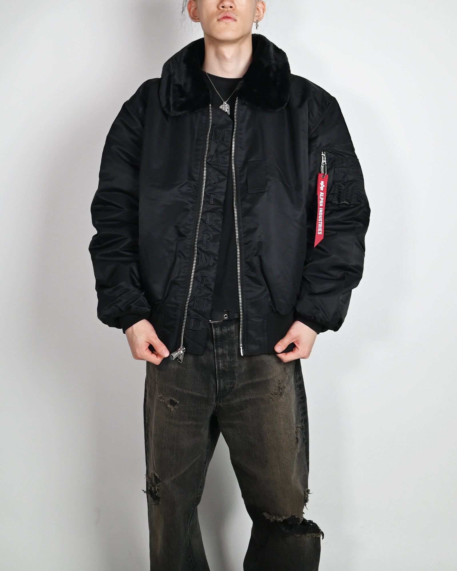 mastermind・マスターマインド - ジャケット ALPHA INDUSTRIES R-15 FLIGHT JACKT / BLACK