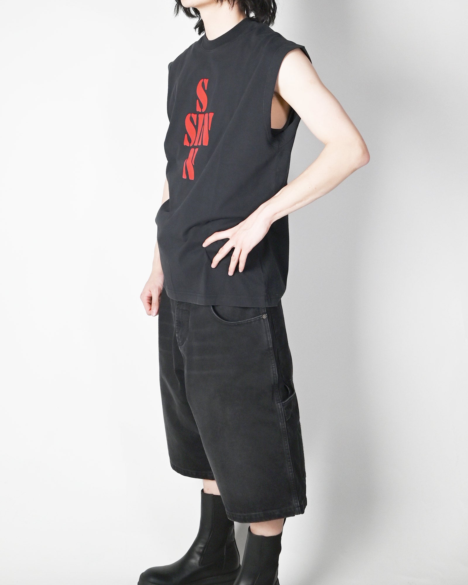 VETEMENTS・ヴェトモン - トップス SIN SLEEVELESS T-SHIRT / BLACK