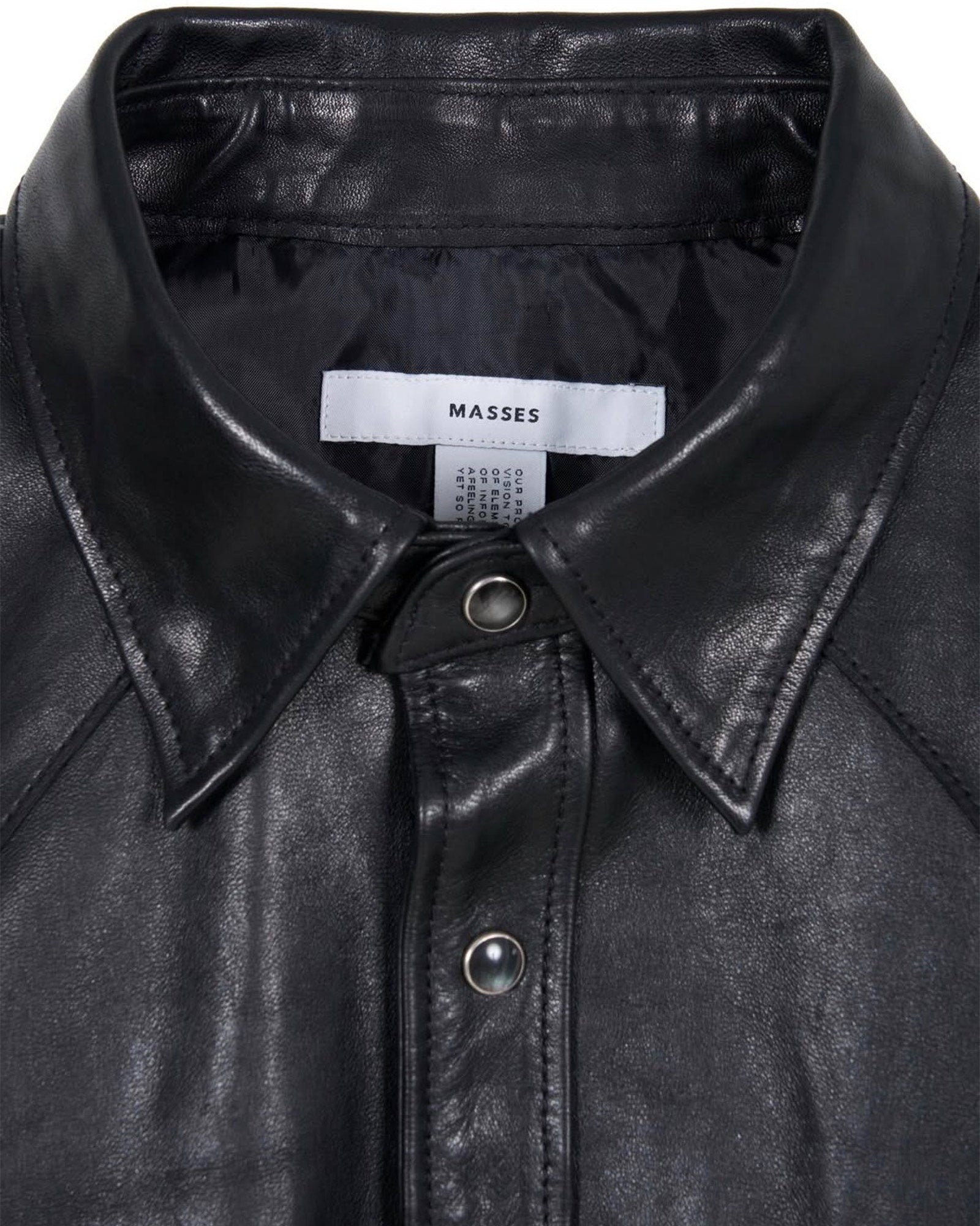 MASSES・マシス - ジャケット HORSE LEATHER SHIRT VINTAGE W / BLACK