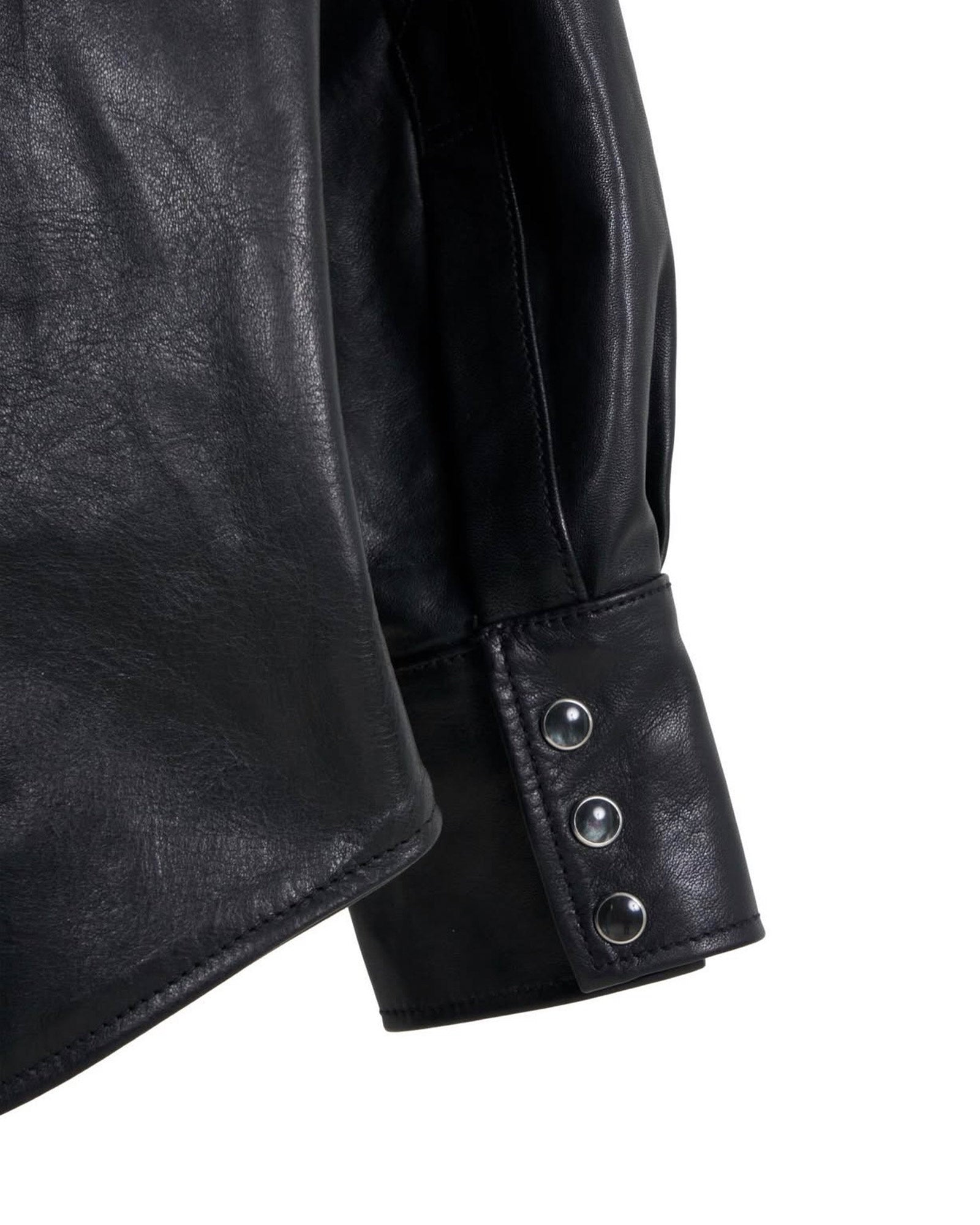 MASSES・マシス - ジャケット HORSE LEATHER SHIRT VINTAGE W / BLACK