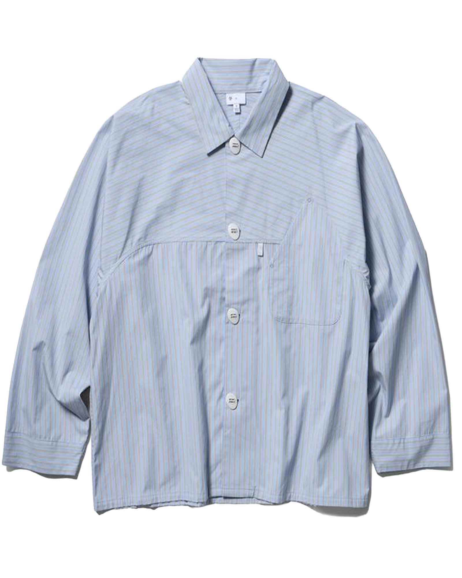 Goldwin 0・ゴールドウイン ゼロ -  REFLECTIVE STRIPED SHIRT / CHILL SAXE