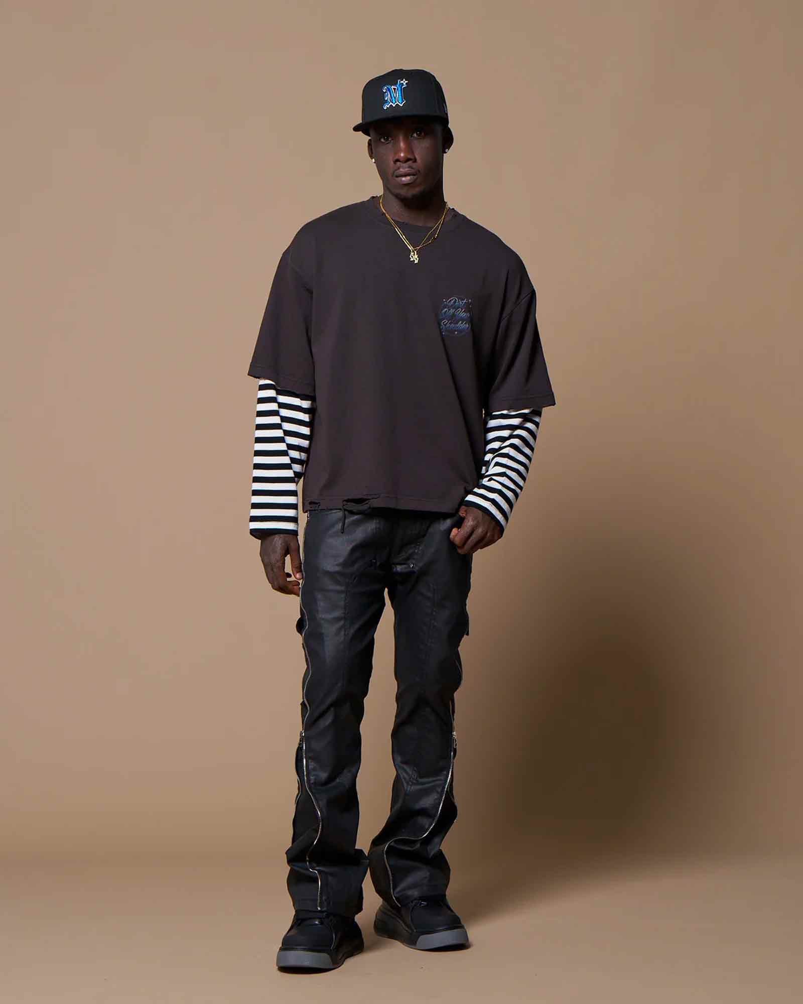 MLVINCE・メルヴィンス -  BKNY LAYERED LS TEE / WASHED BLACK