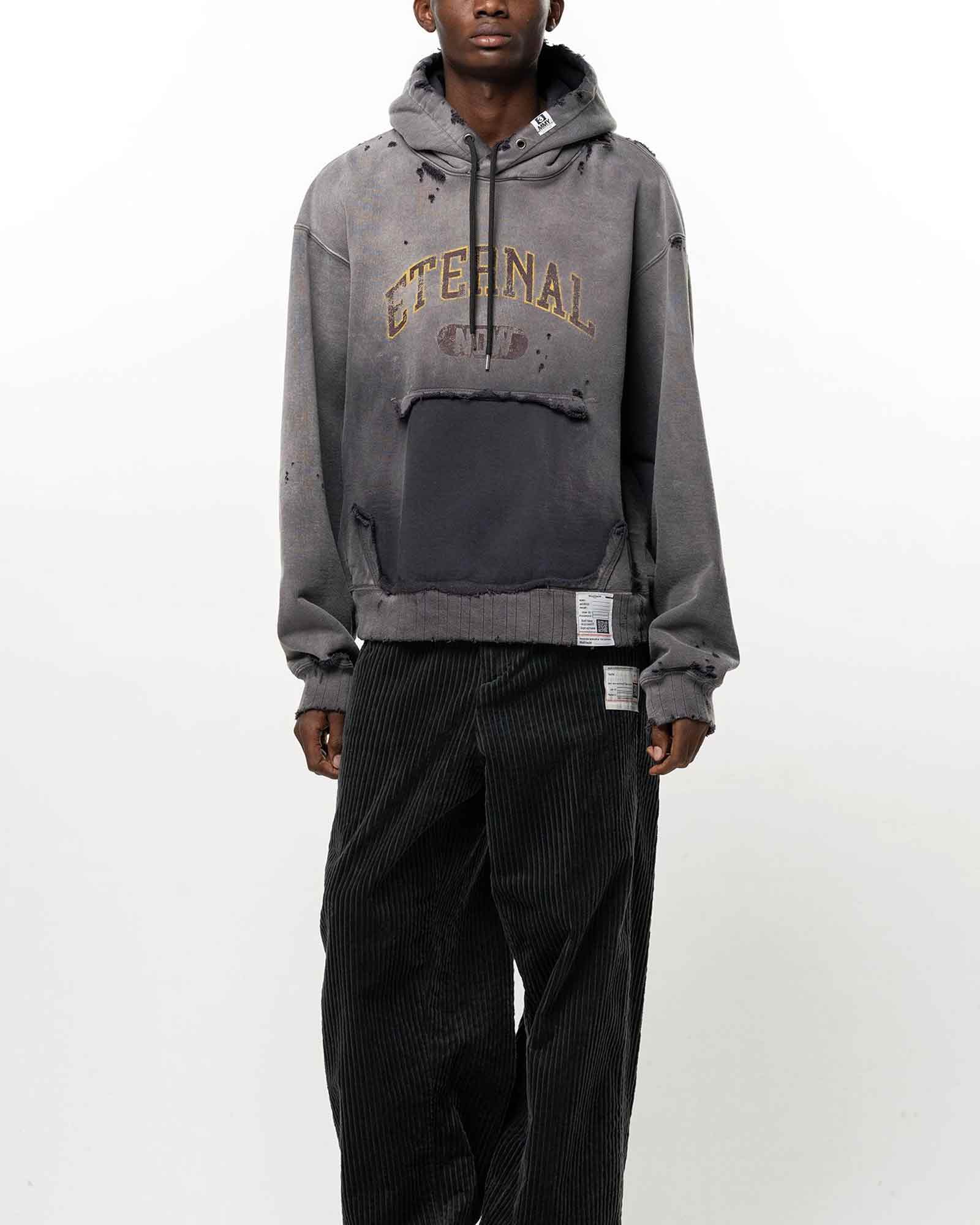 MIHARA YASUHIRO・ミハラヤスヒロ - パーカー・フーディ SUN FADED SWEAT HOODIE / BLACK