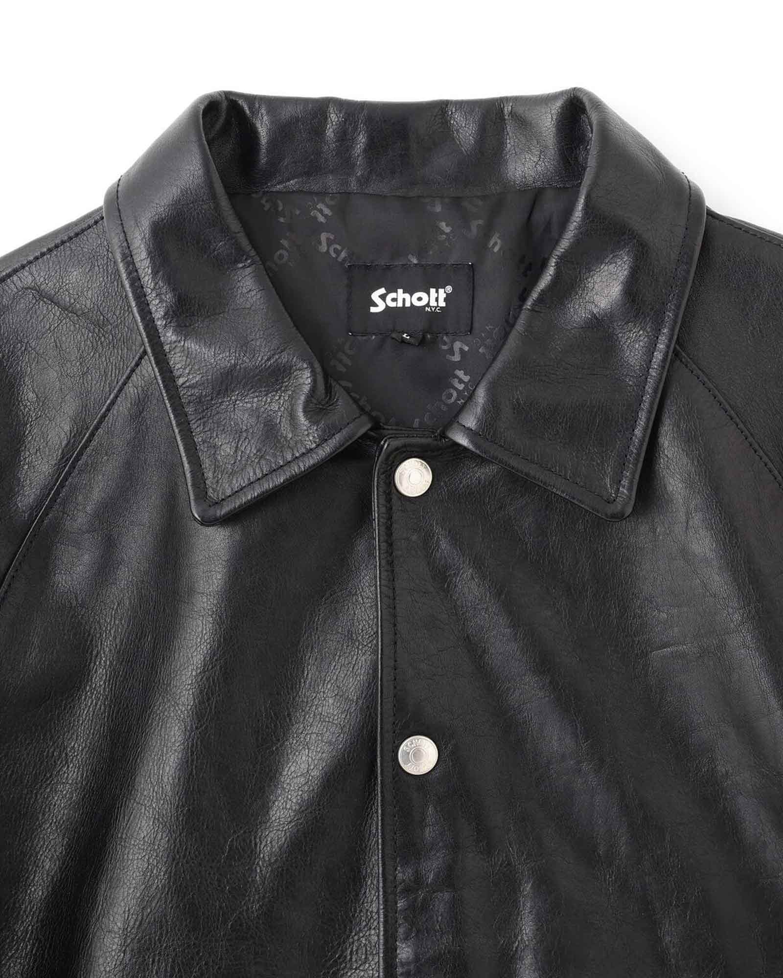 Schott・ショット - レザージャケット LEATHER COACH JACKET / BLACK