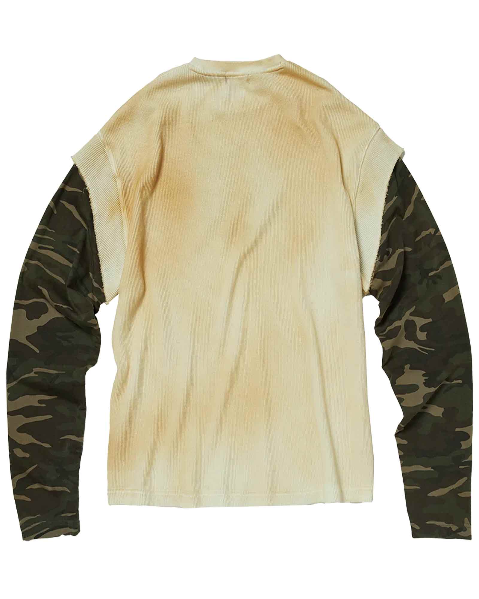 THUG CLUB・サグクラブ - L/S Tシャツ TC HELLFIRE LAYERED T-SHIRT / CAMO/WHITE