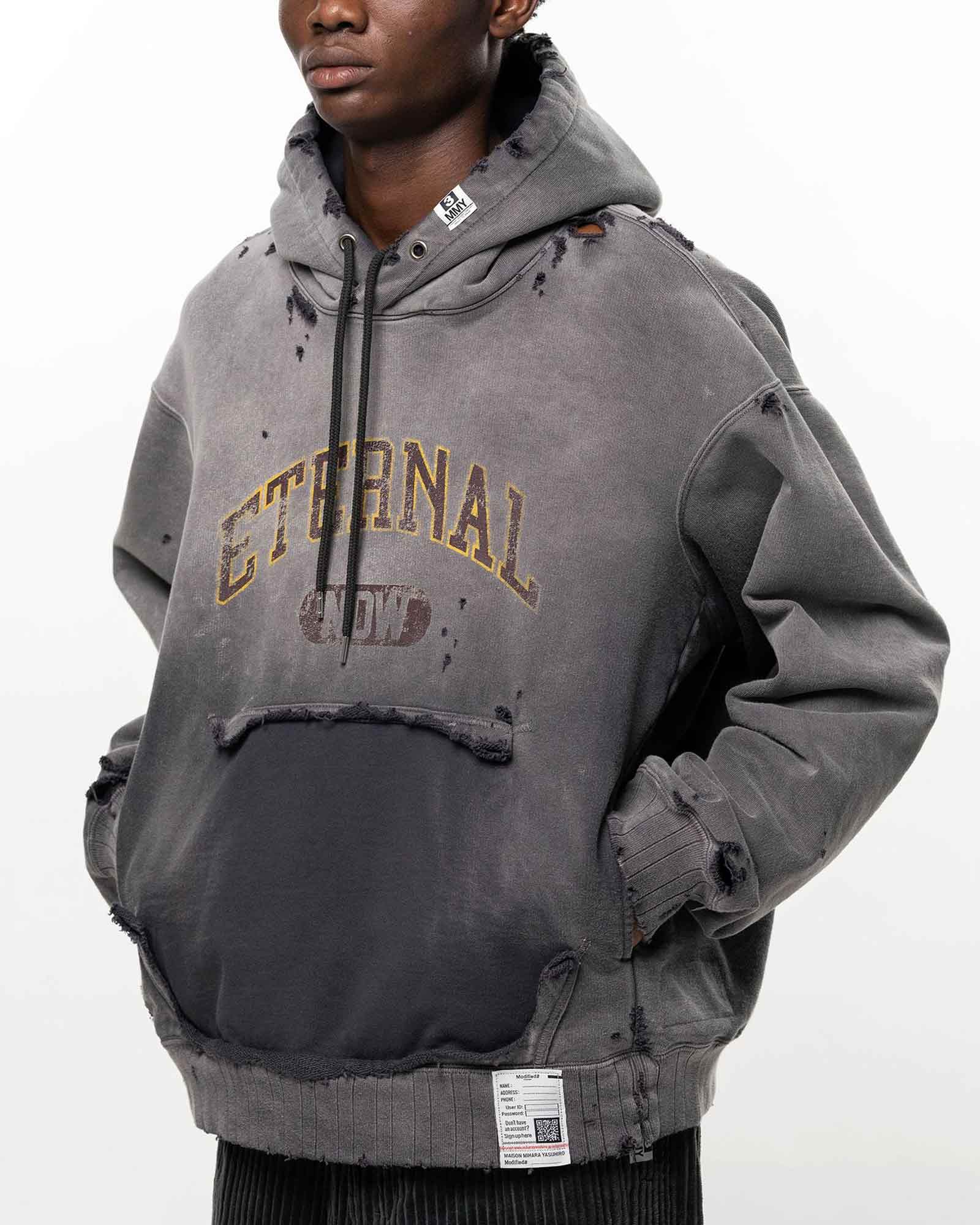 MIHARA YASUHIRO・ミハラヤスヒロ - パーカー・フーディ SUN FADED SWEAT HOODIE / BLACK