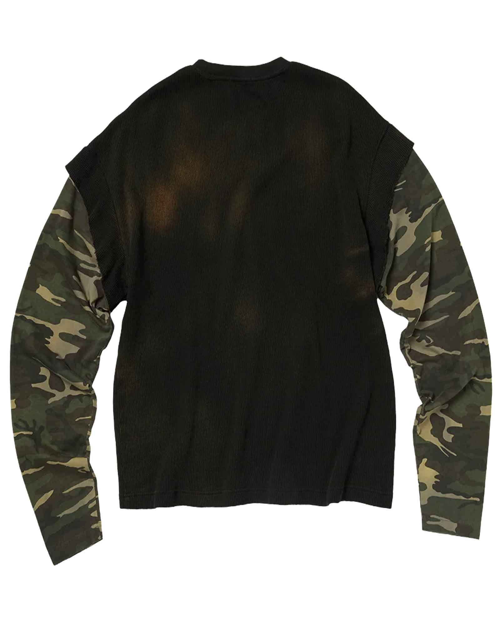 THUG CLUB・サグクラブ - L/S Tシャツ TC HELLFIRE LAYERED T-SHIRT / CAMO/BLACK