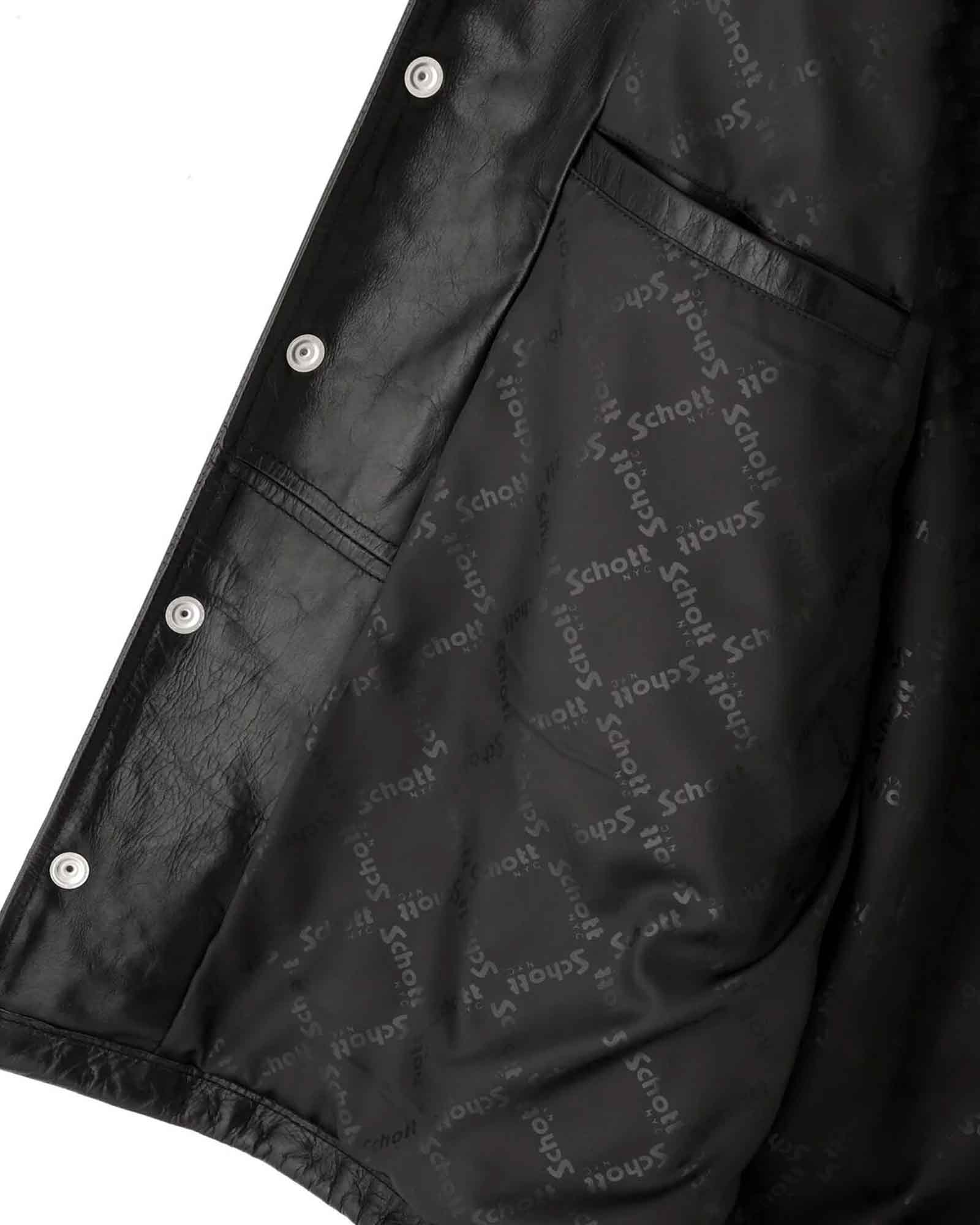 Schott・ショット - レザージャケット LEATHER COACH JACKET / BLACK