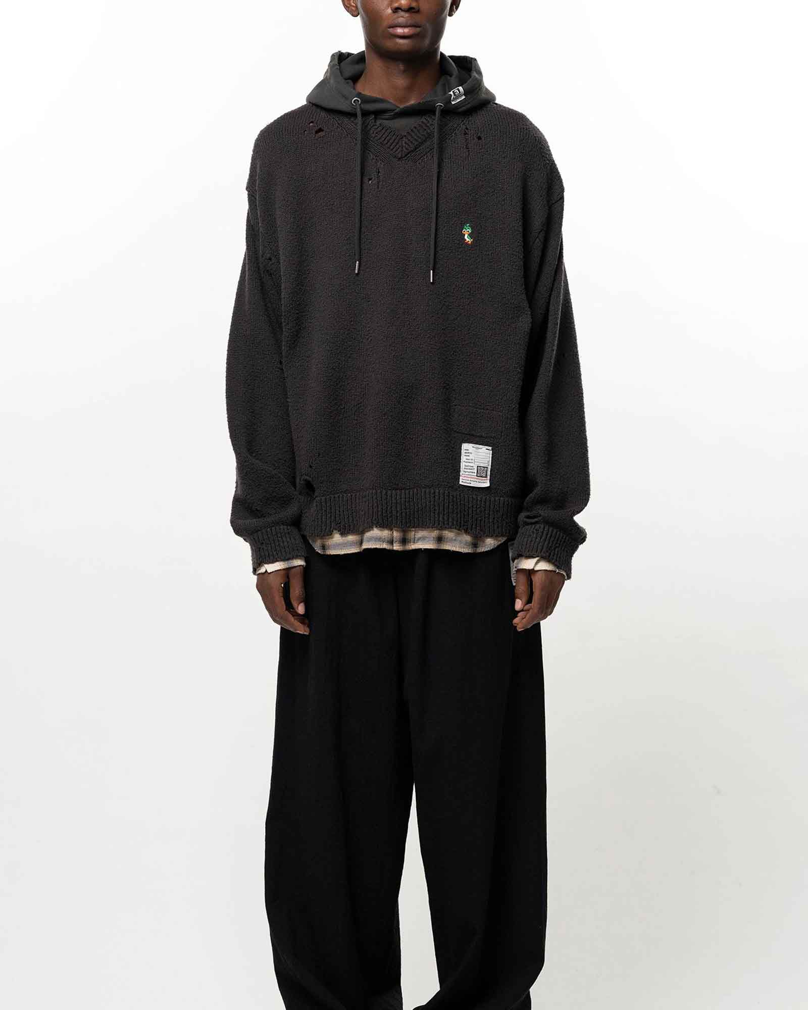 MIHARA YASUHIRO・ミハラヤスヒロ - パーカー・フーディ TRIPLE LAYERED SWEAT HOODIE / BLACK