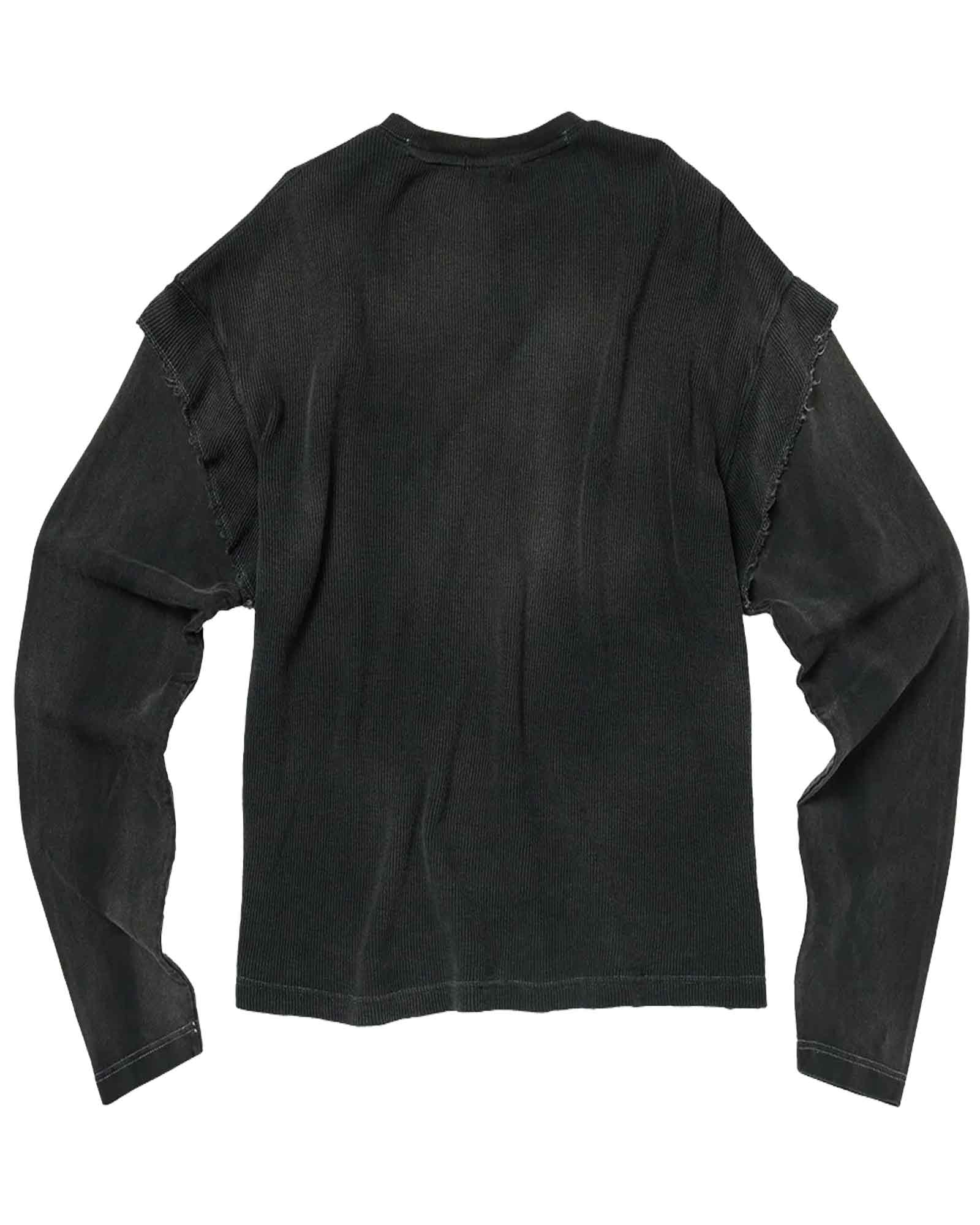 THUG CLUB・サグクラブ - L/S Tシャツ TC HELLFIRE LAYERED T-SHIRT / BLACK/BLACK