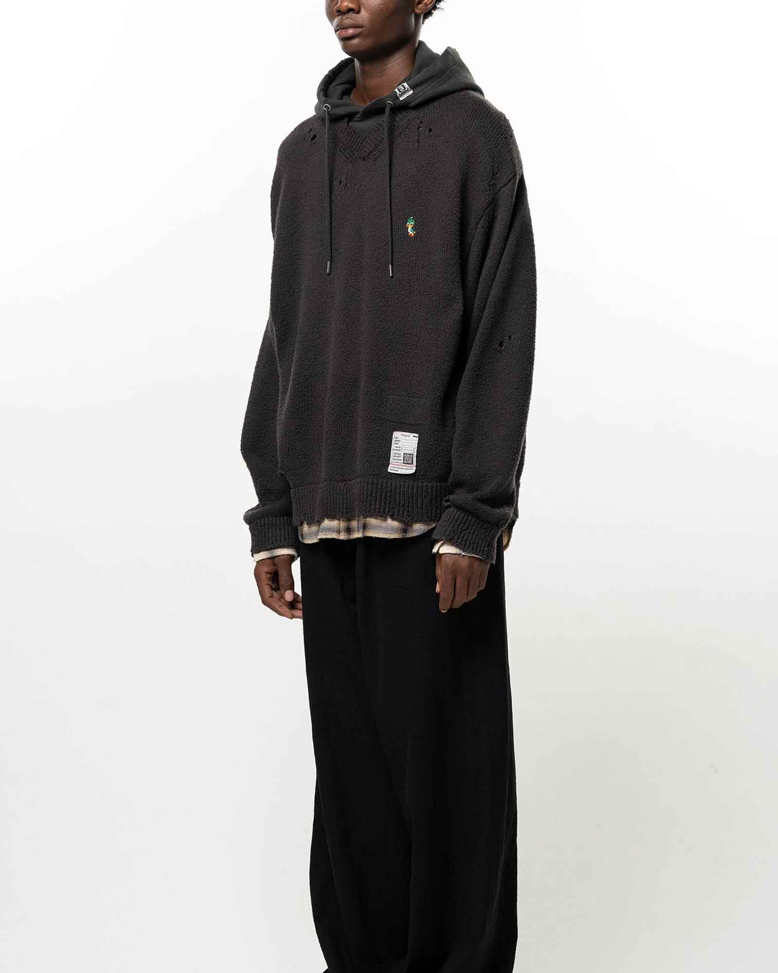 MIHARA YASUHIRO・ミハラヤスヒロ - パーカー・フーディ TRIPLE LAYERED SWEAT HOODIE / BLACK